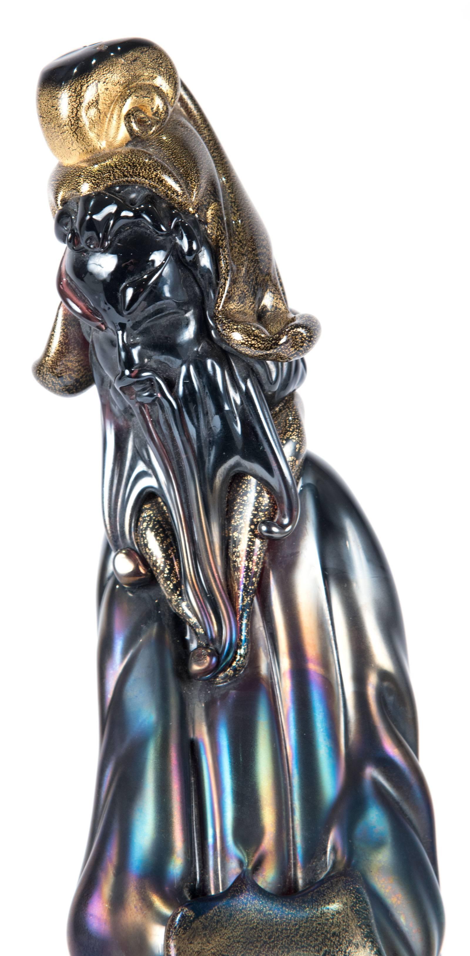 Mid-Century Murano Glass Sculpture of Confucius In Good Condition For Sale In Salt Lake City, UT
