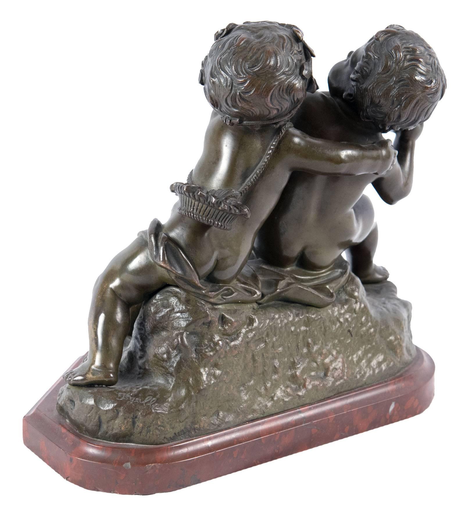 19th Century, French Bronze Group after Jean Baptiste Pigalle For Sale 1