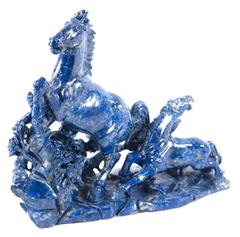 19th Century Blue Marble Horse Sculpture 10
