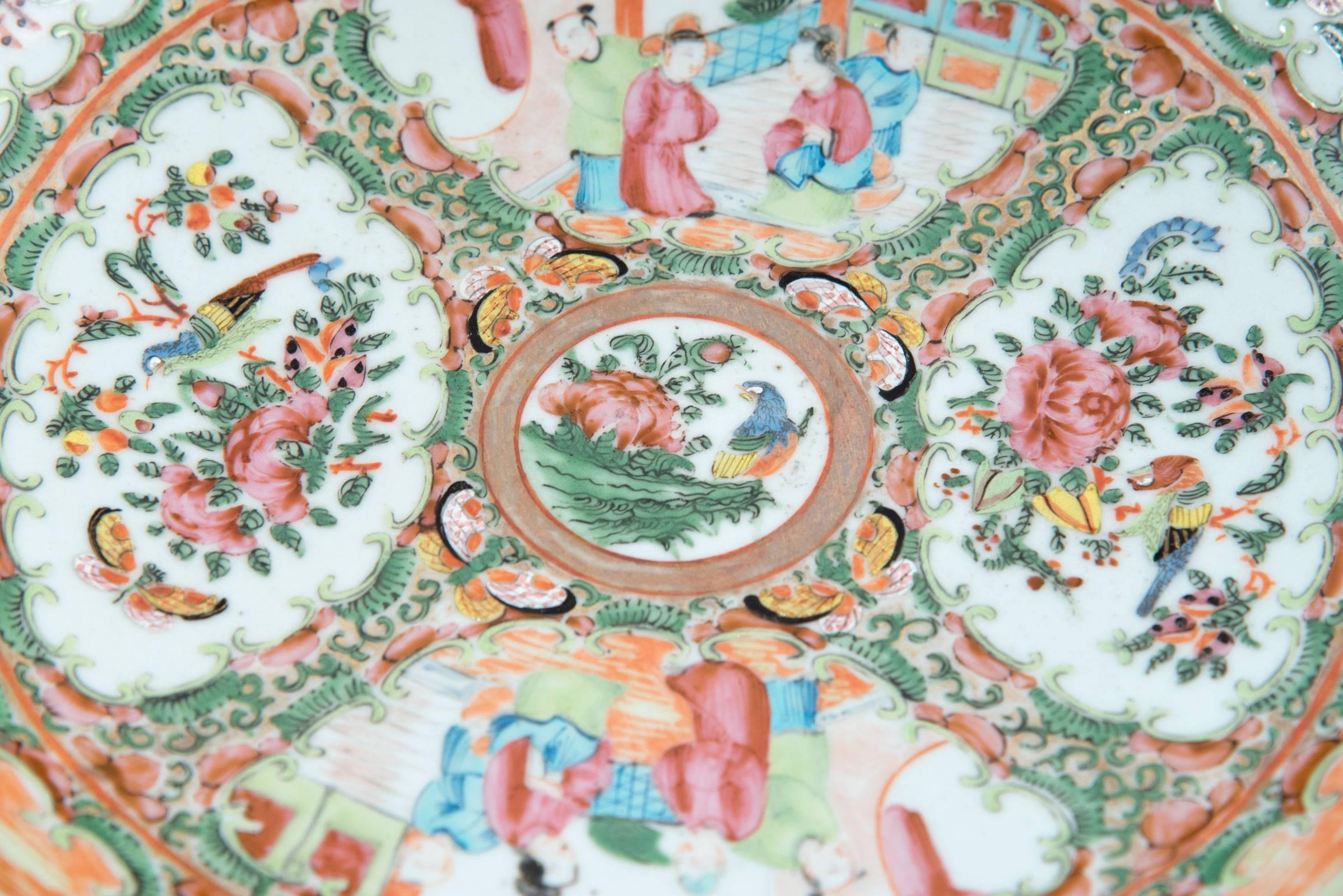 19th Century Chinese Export Famille Rose Porcelain Punch Bowl 6