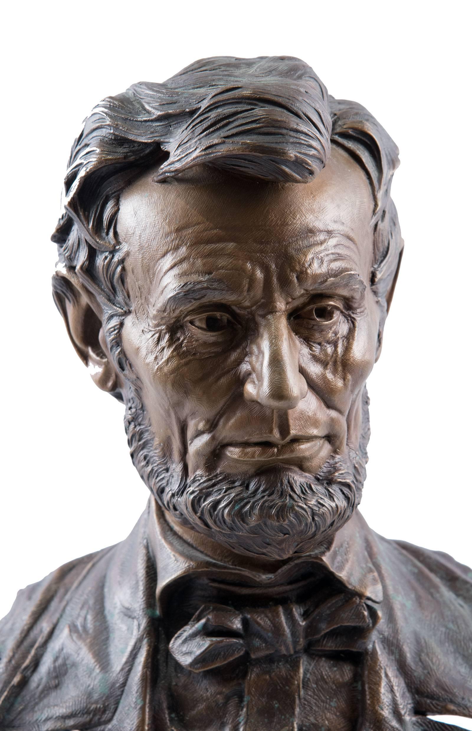 American Bronze Bust of Lincoln by Greg Polutanovich