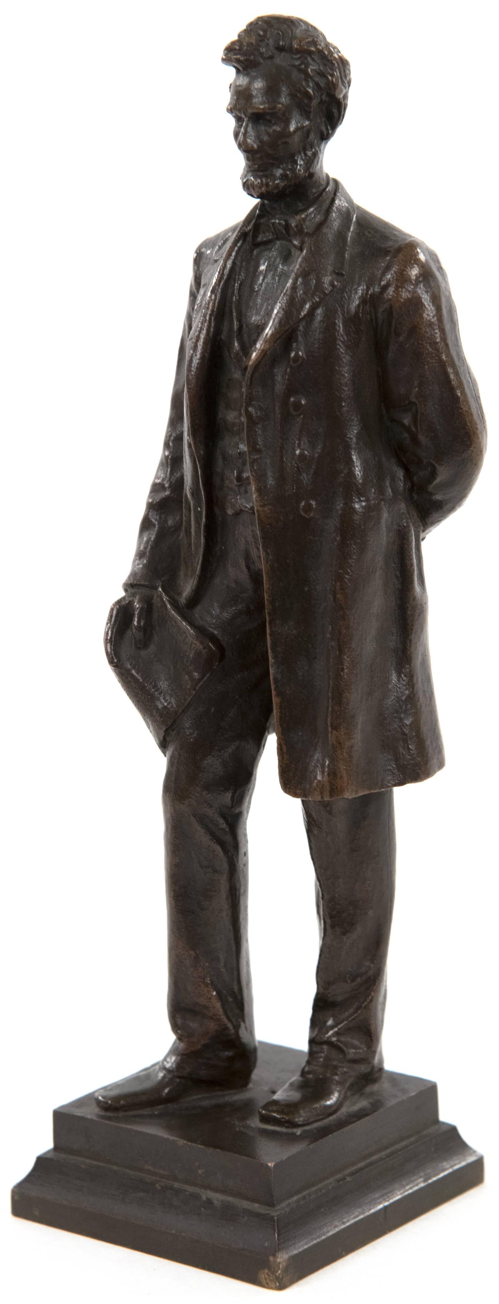 American Abraham Lincoln Bronze Statuette by George E. Bissell
