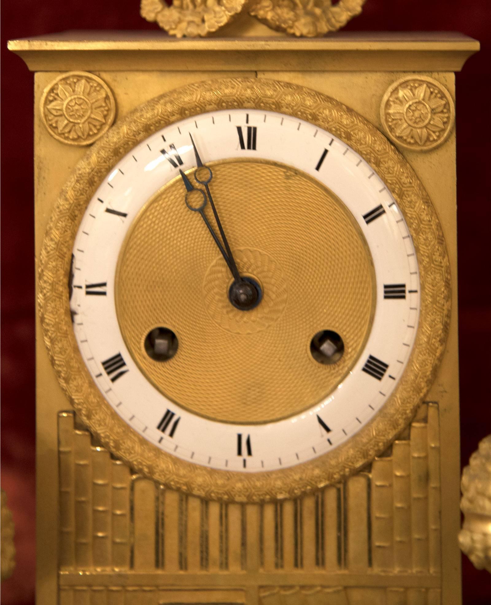 19th Century Ormolu Silk-Suspension Clock