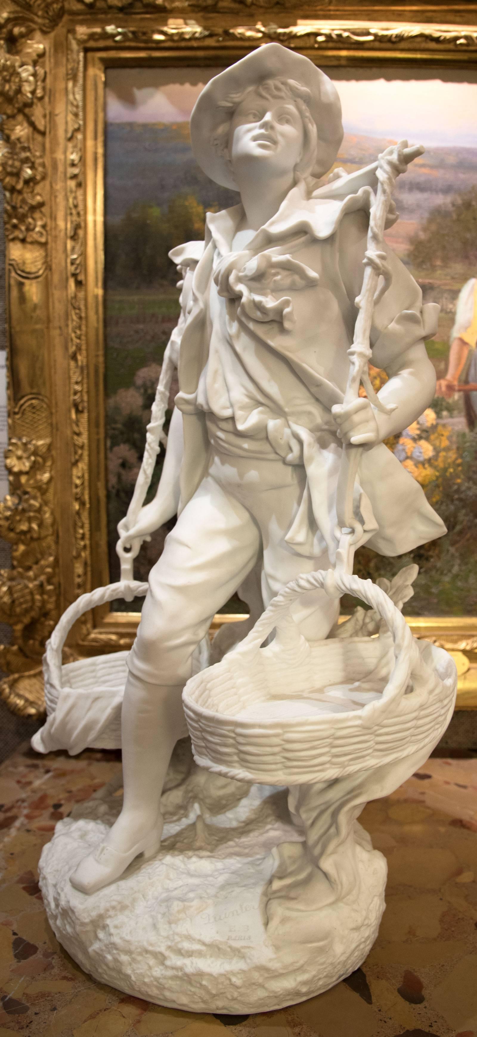 The Young Harvester Bisque Porcelain Statue by EB Quinter 1