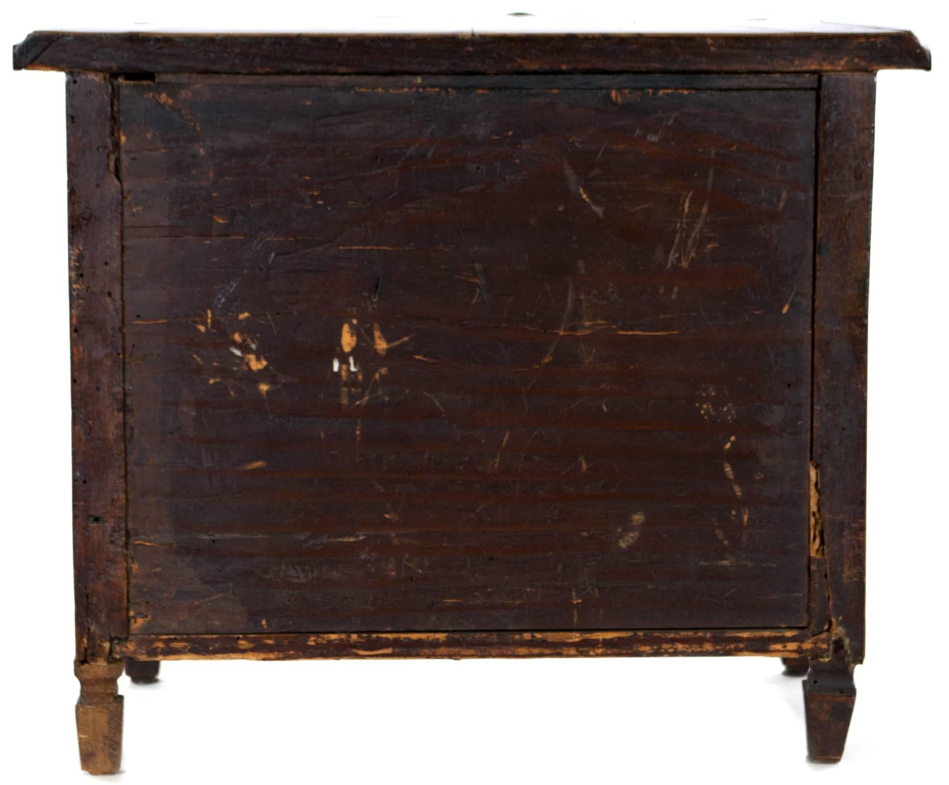 French Marquetry Jewelry Box in the Form of a Commode In Good Condition In Salt Lake City, UT