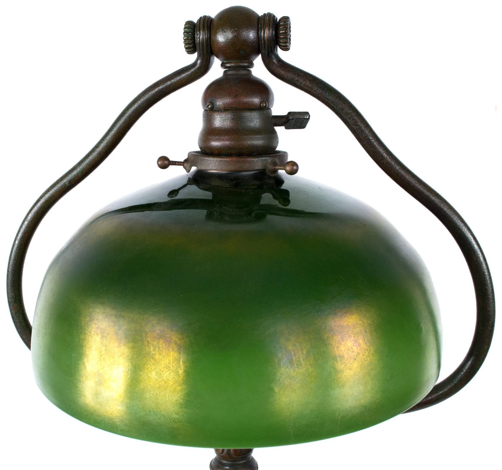Art Nouveau Tiffany Floor Lamp with Favrile Glass Shade