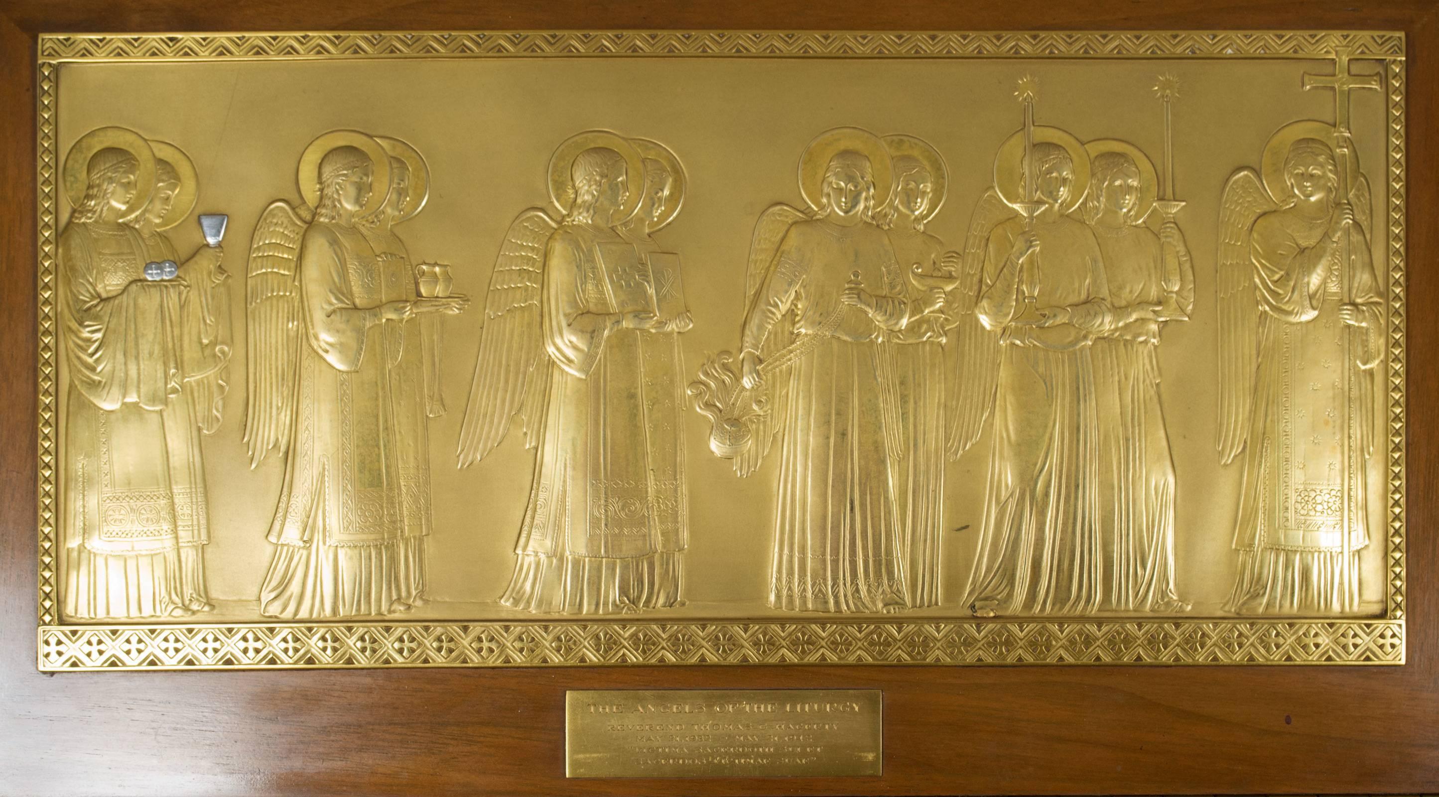 American Tiffany Bas-Relief Sculpture of the Angels of the Liturgy For Sale