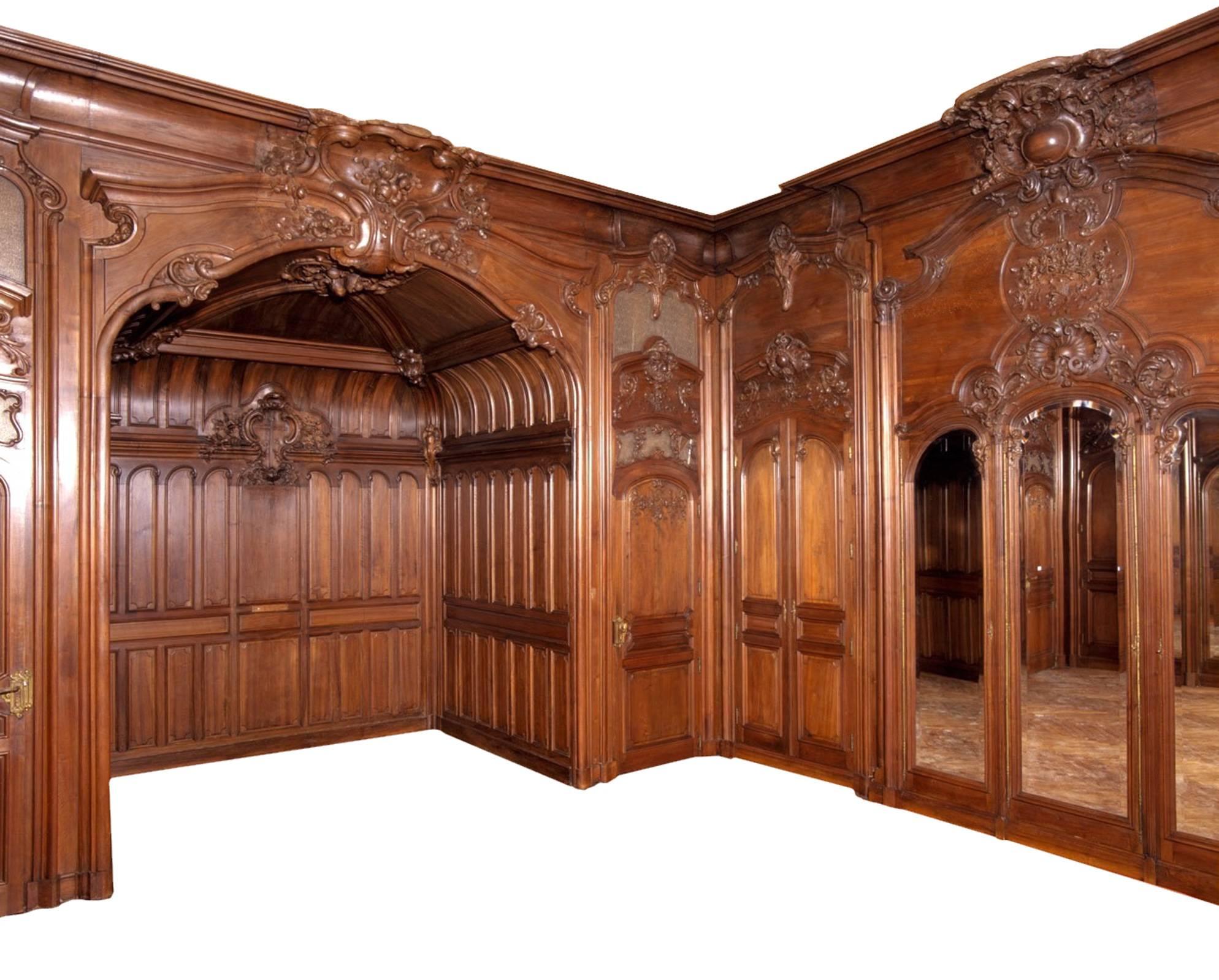 French Paneled Boiserie from the Chateau Du Razat For Sale