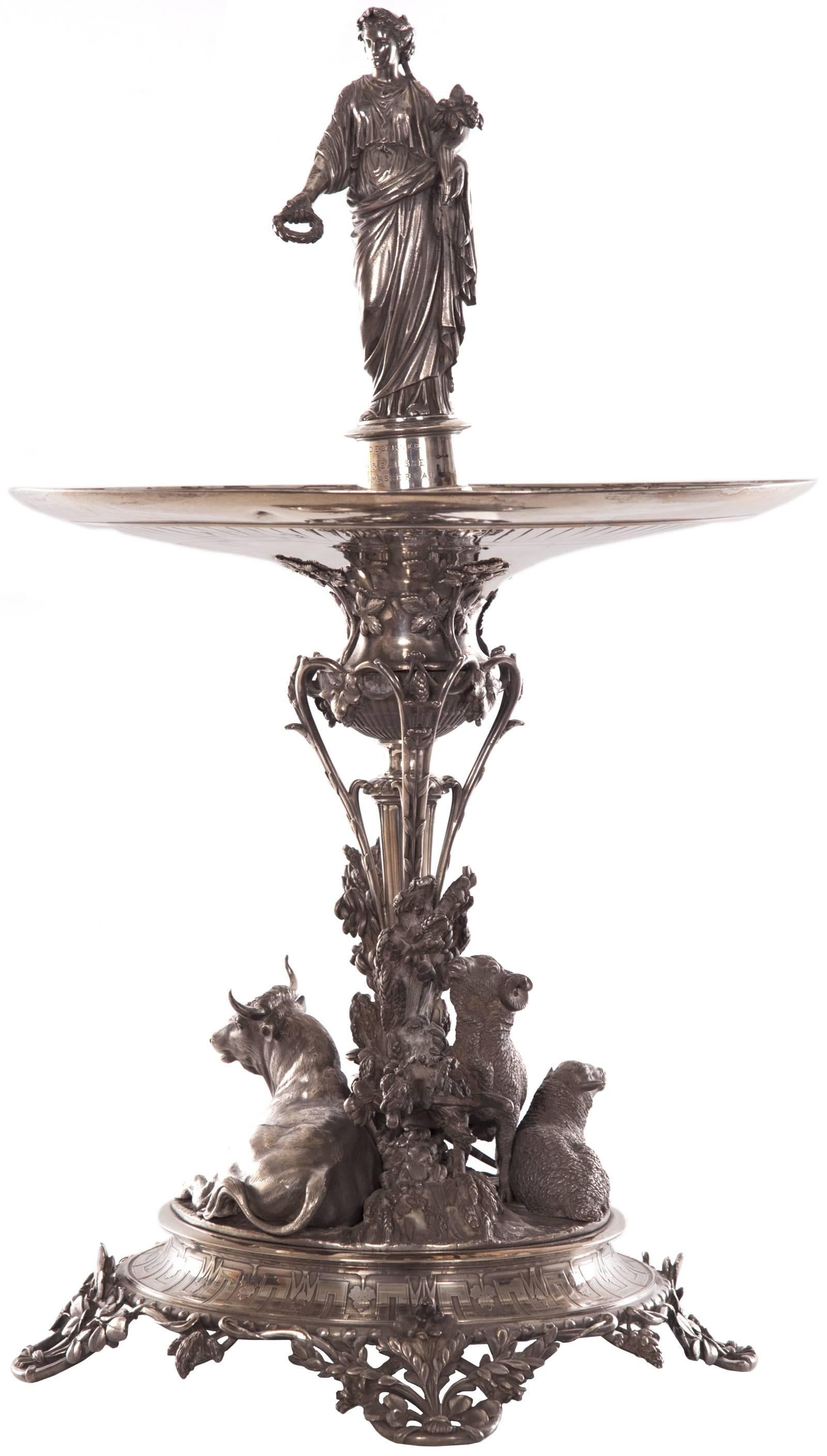 French Monumental Sterling Tazza by Christofle