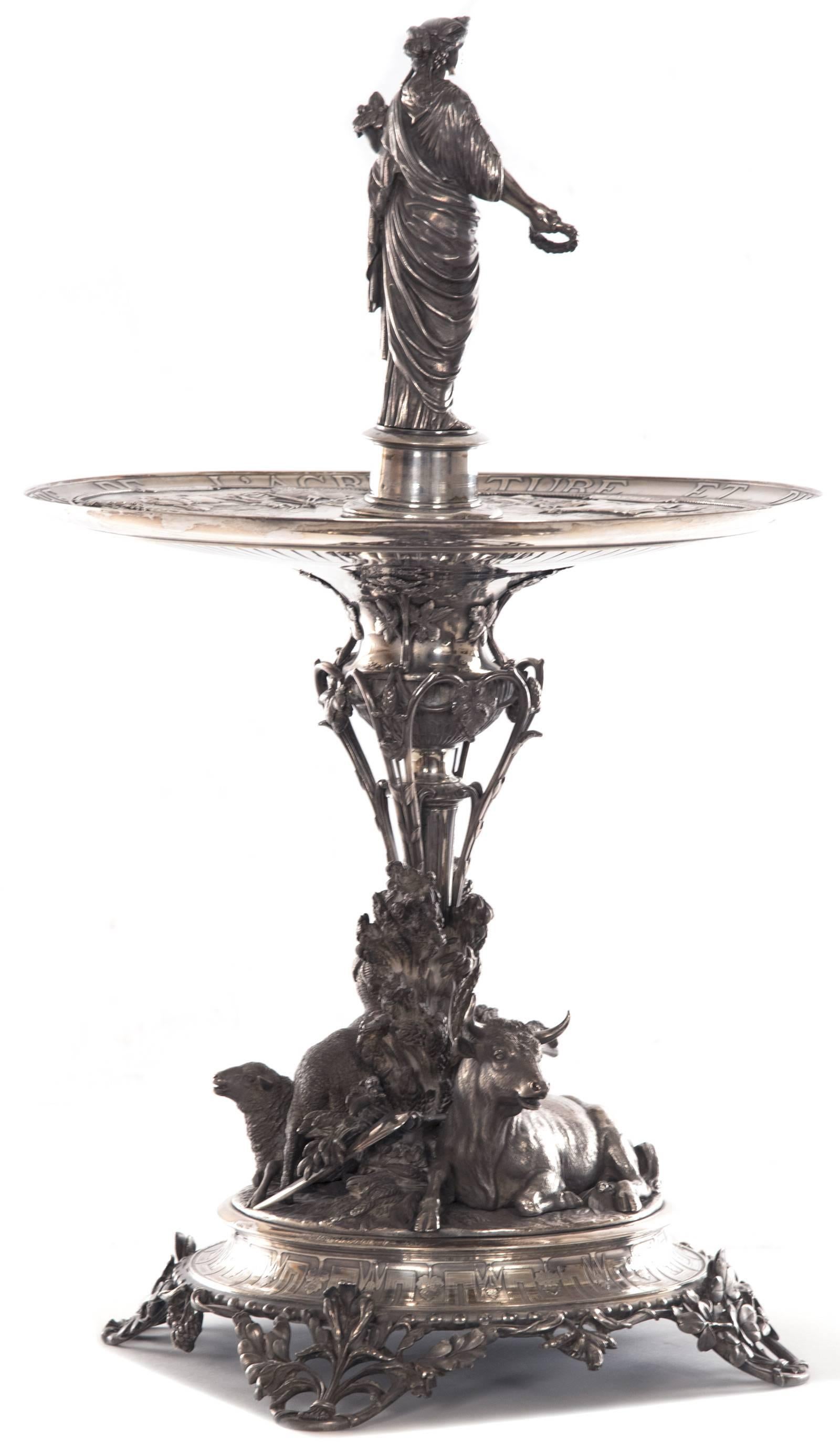 Monumental Sterling Tazza by Christofle In Good Condition In Salt Lake City, UT