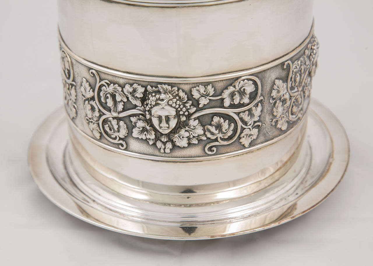 British Silver Plate Biscuit Box For Sale