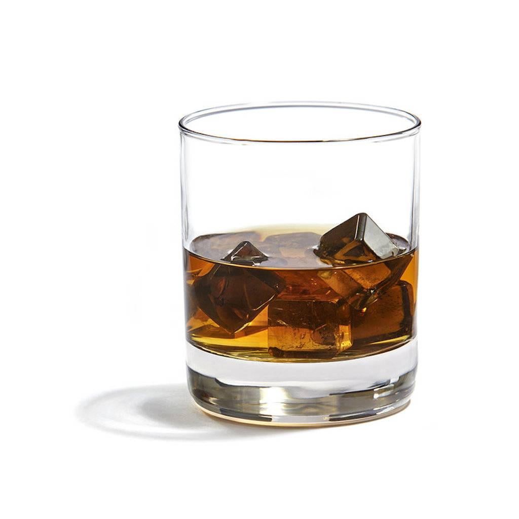 A set of six Vida smoky quartz whiskey cubes to keep your spirits cool.