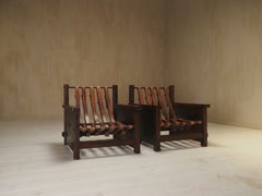 Pair of Spanish rationalist armchairs, Spain 1960's