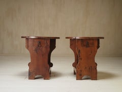 Great pair of Italian side tables/bedside tables. Late 18th. Century