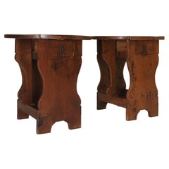 Great pair of Italian side tables/bedside tables. Late 18th. Century