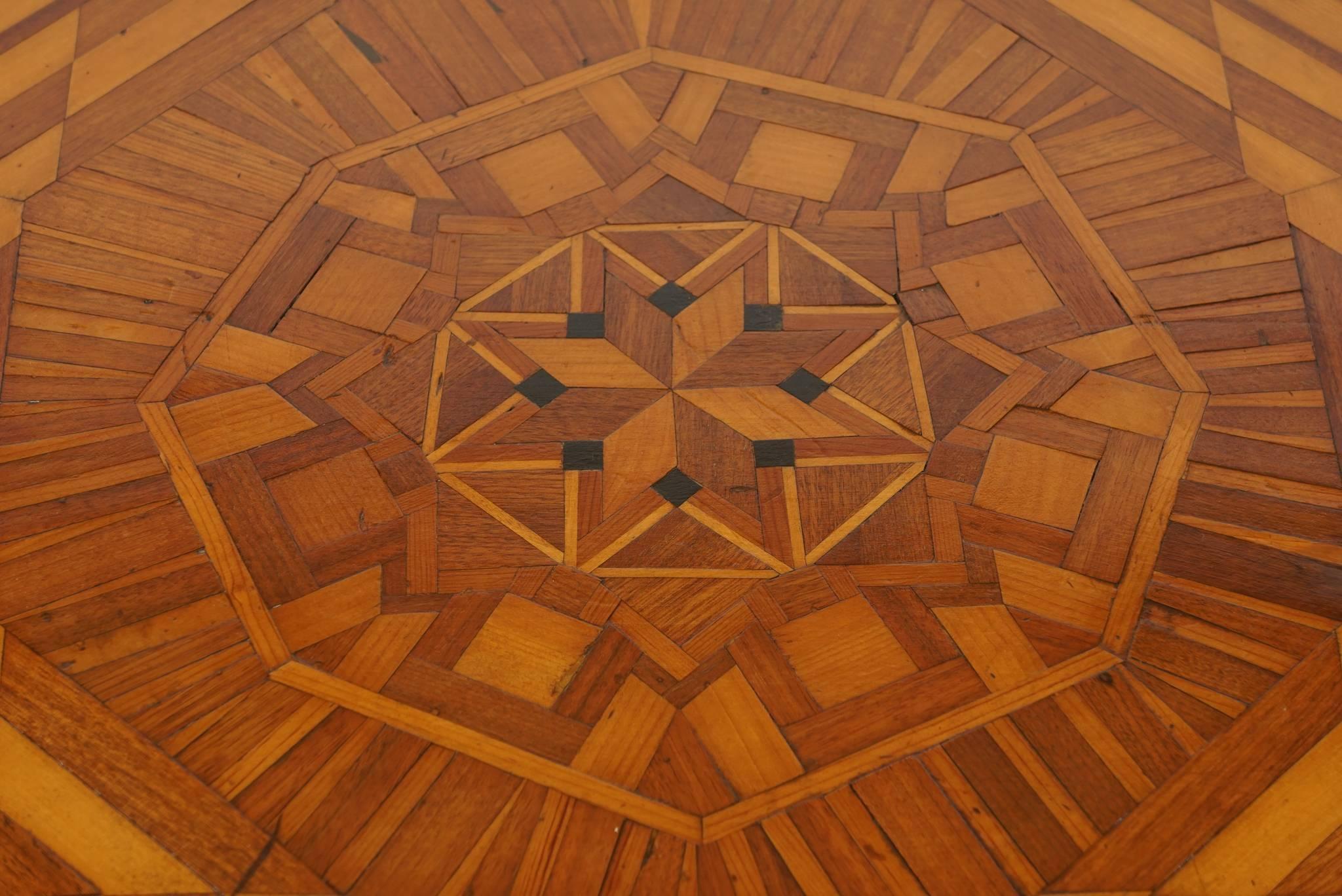 Inlay Remarkable Vienna Secessionist Parquetry Center Table, Austria, circa 1905