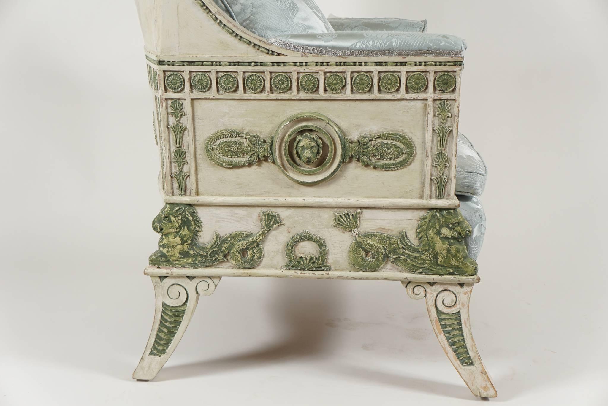 Painted Baltic Empire Style Bergere 1