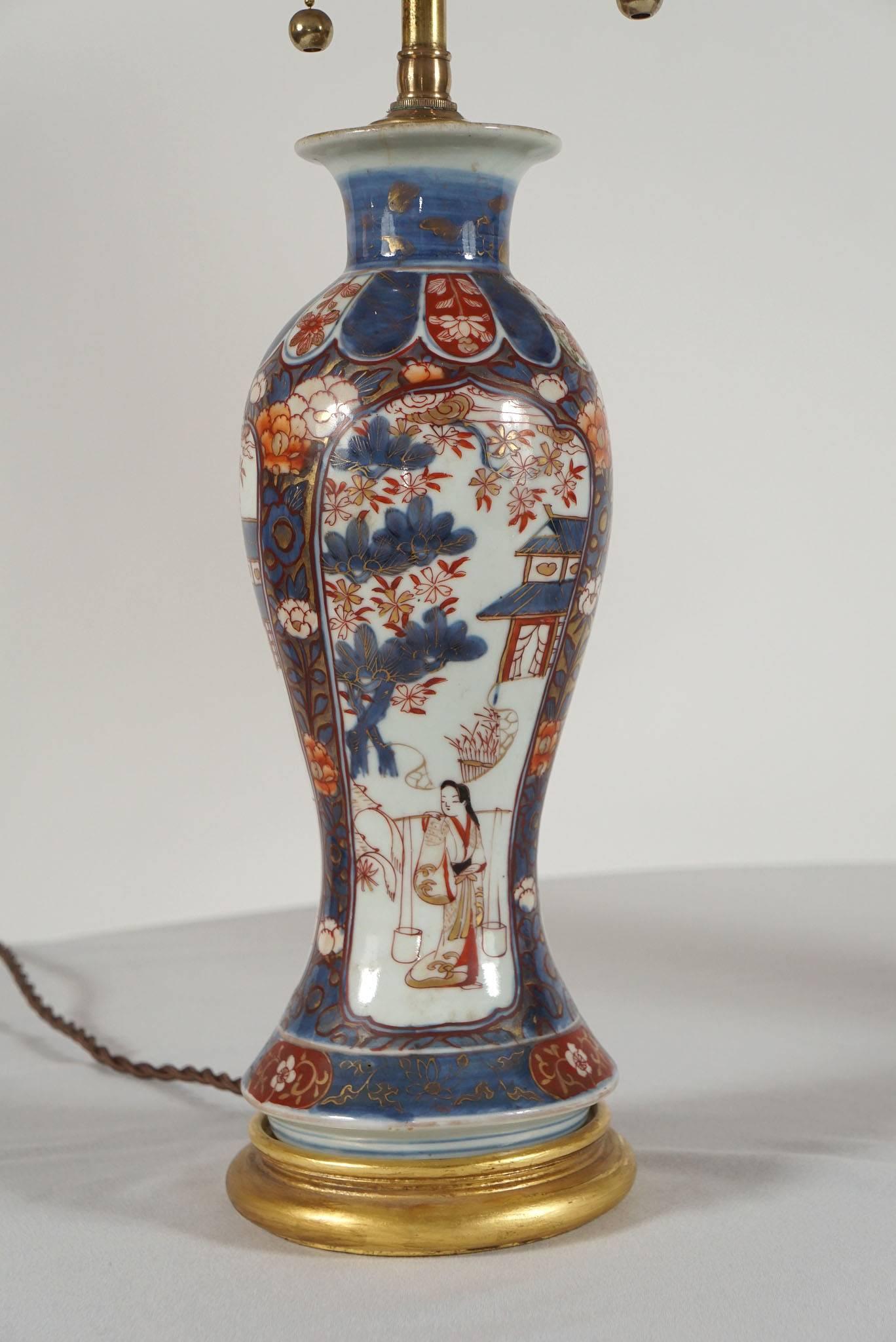 18th Century and Earlier Chinese Export Porcelain Imari Vase Table Lamps