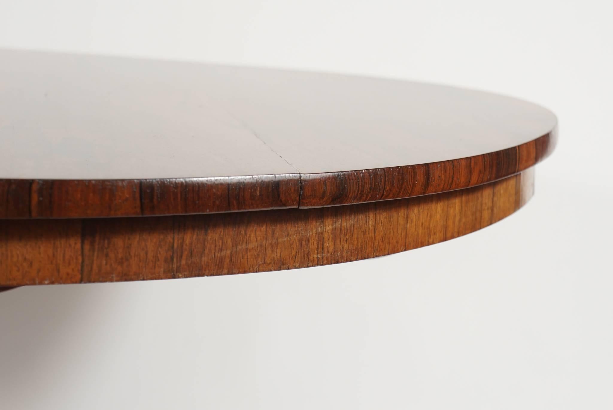 Regency William IV Rosewood Center Table by T & G Seddon, England, circa 1835