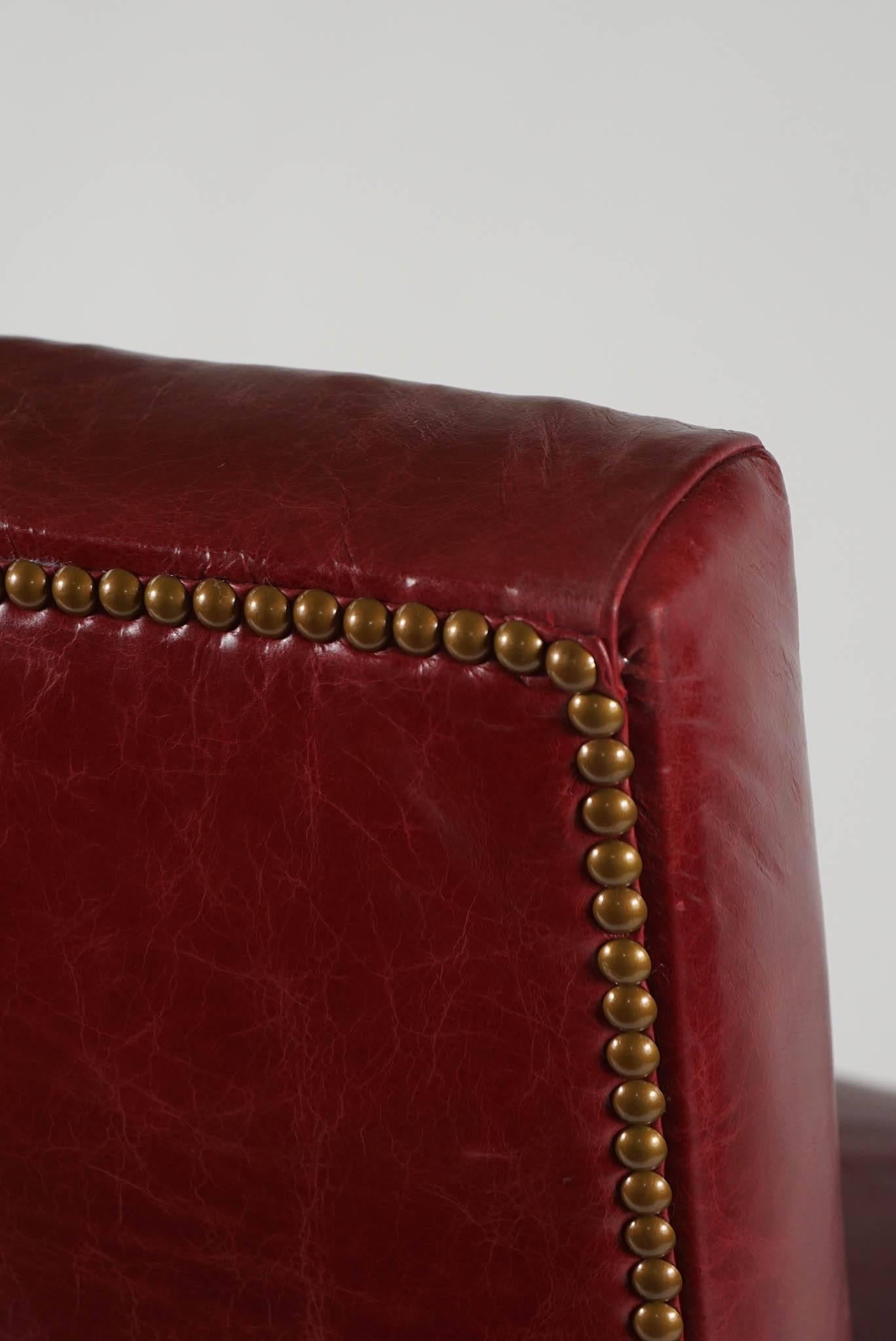 Mid-20th Century Reclining Leather Chair or Recliner by Maurice Hirsch, France, c. 1950