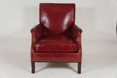 Liegesessel oder -stuhl aus Leder von Maurice Hirsch:: Frankreich:: ca. 1950