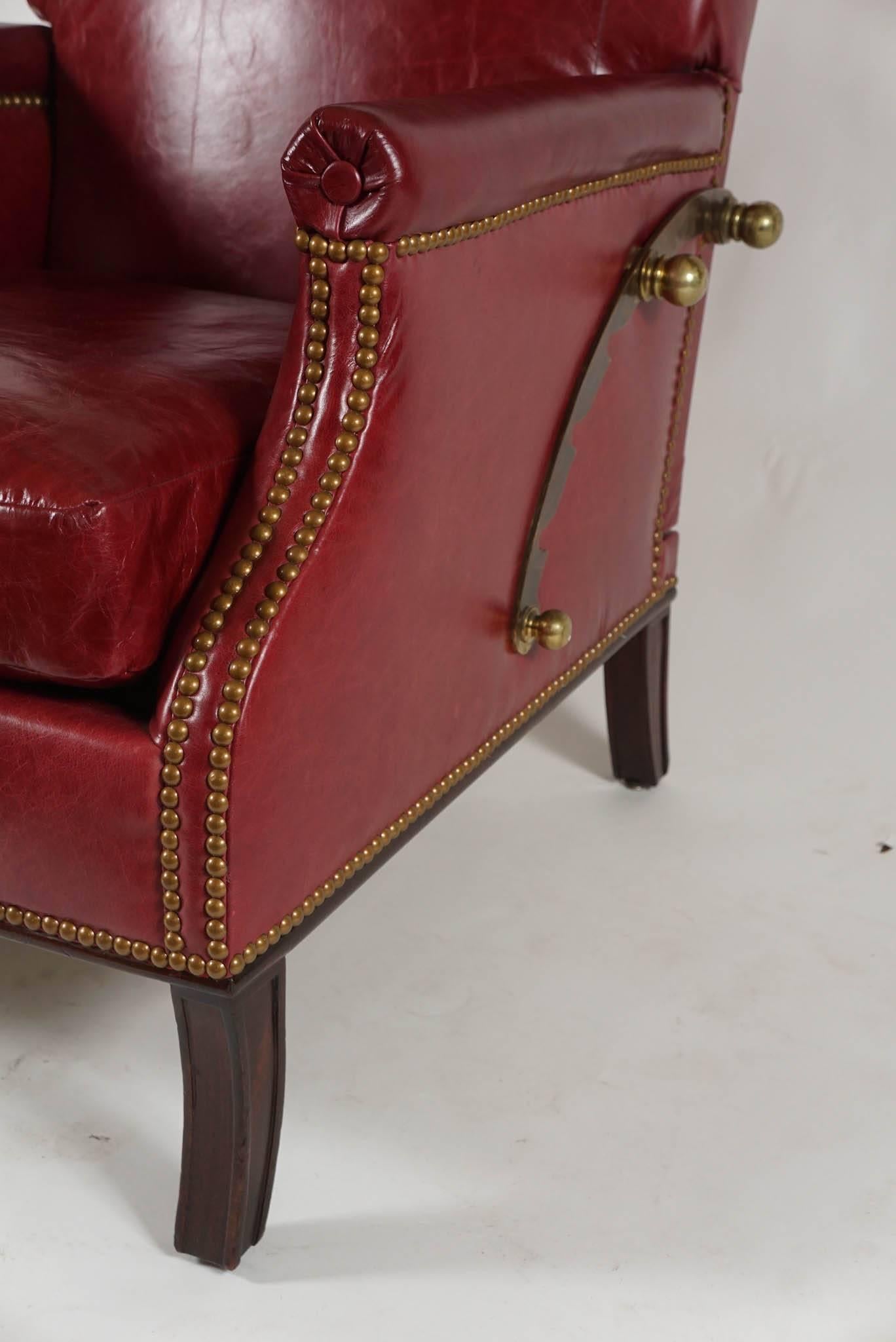 French Reclining Leather Chair or Recliner by Maurice Hirsch, France, c. 1950