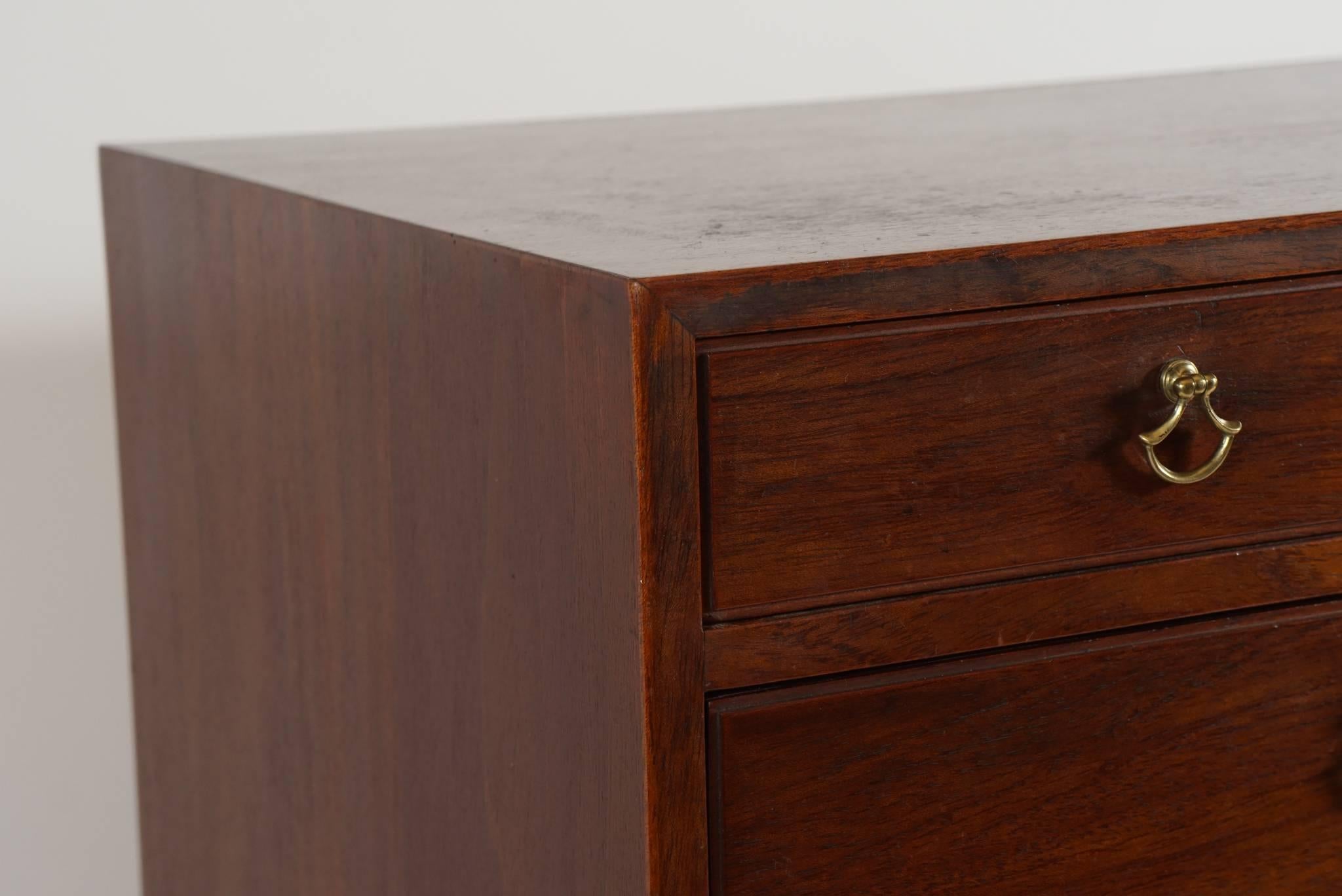 Mahogany Chest of Drawers by Birte Iversen, Denmark, 1945 2