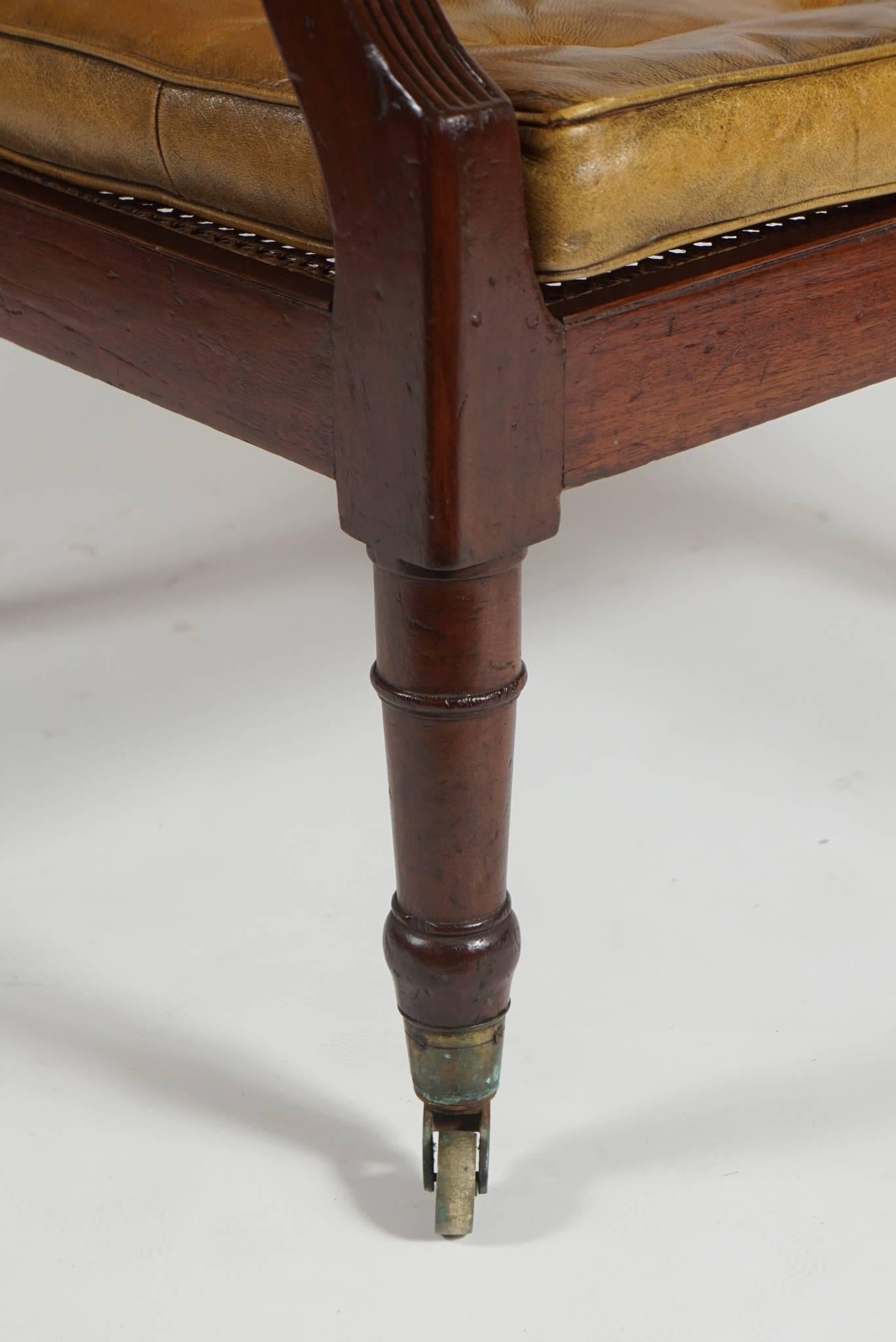 George III Mahogany & Cane Arm or Library Chair, England, c. 1800 2