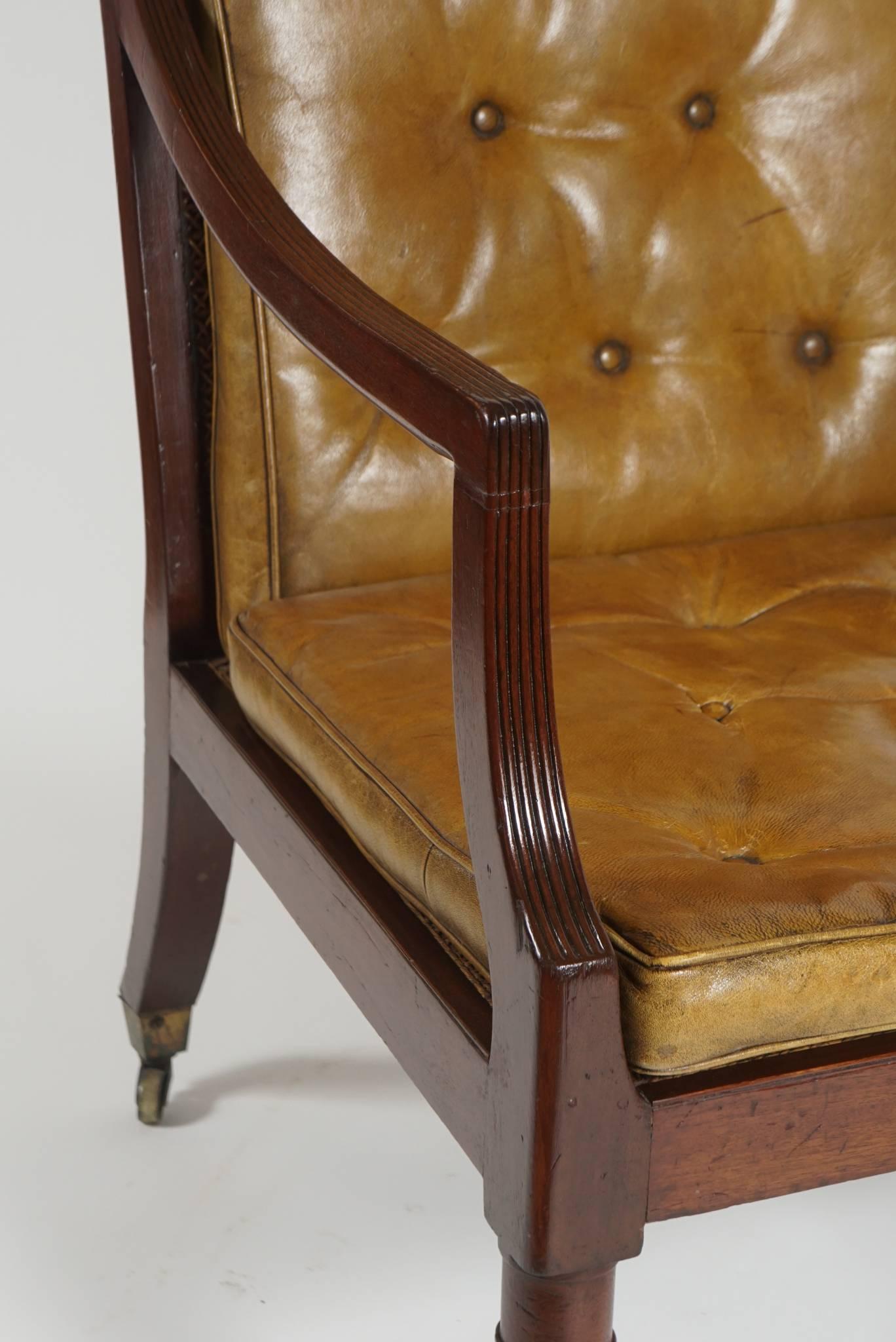 George III Mahogany & Cane Arm or Library Chair, England, c. 1800 3