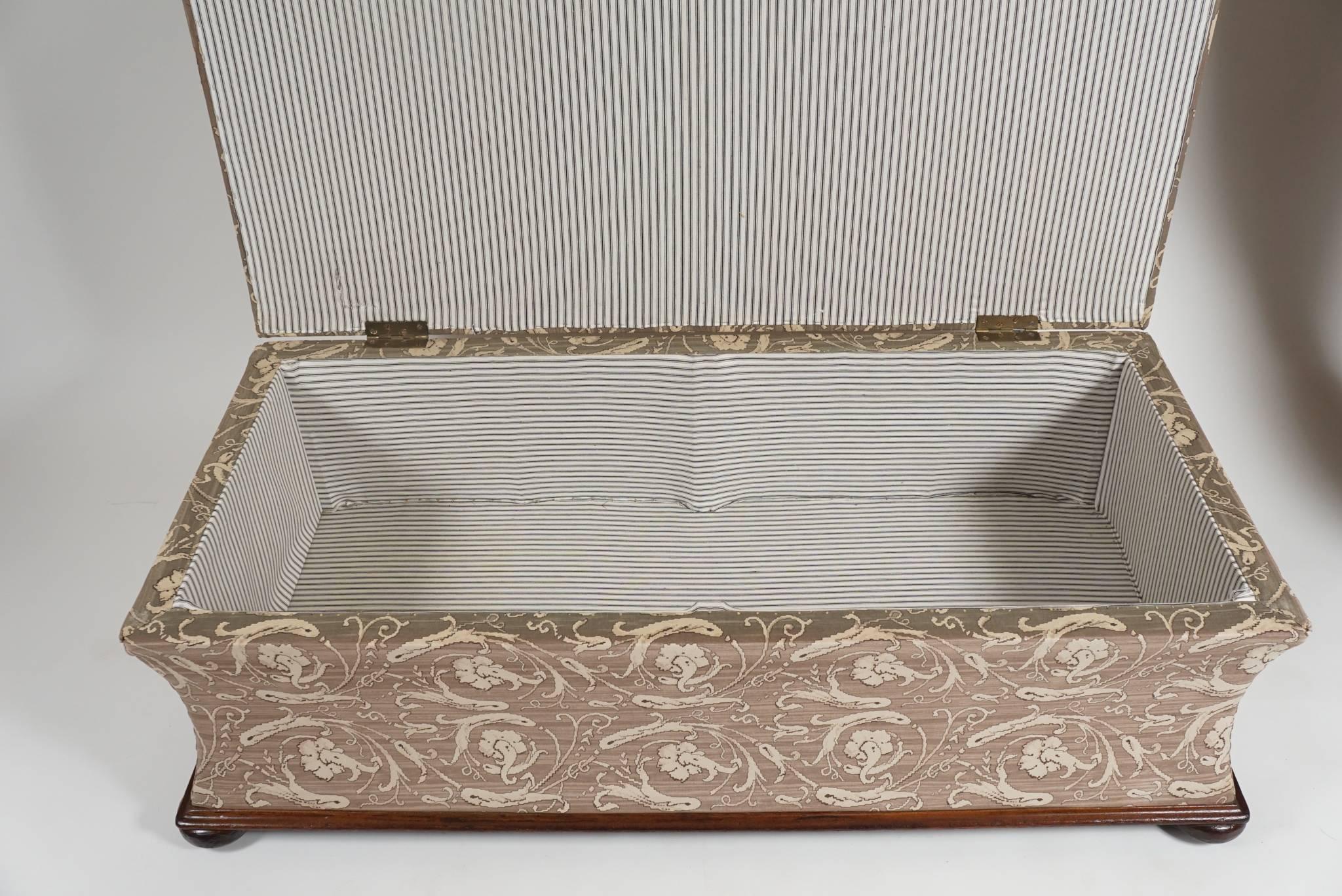 19th Century Hassock Storage Bench or Ottoman, England, circa 1850