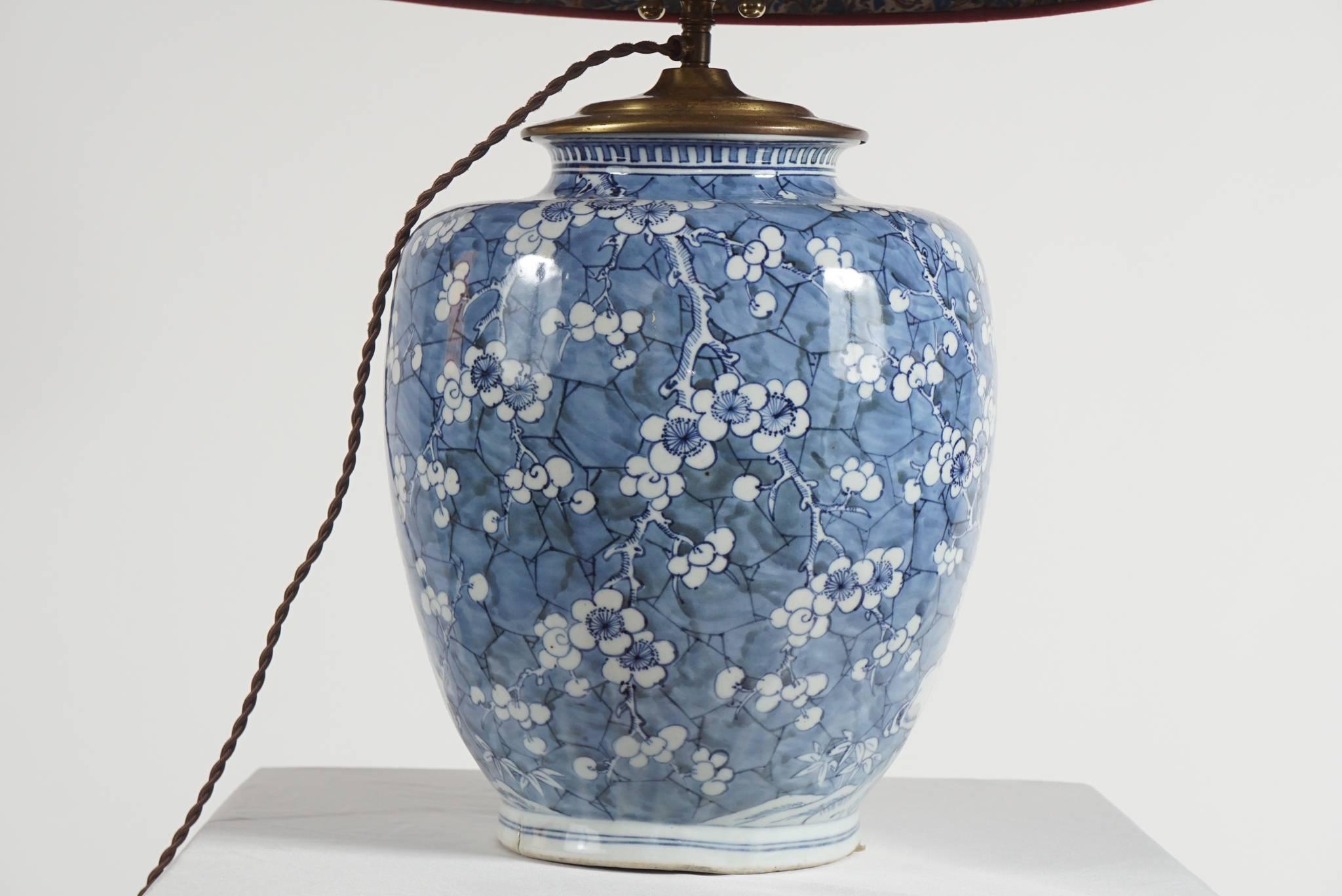Qing Blue and White Prunus Vase Table Lamp