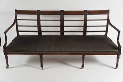 George III Sheraton Mahogany Settee, England, circa 1795