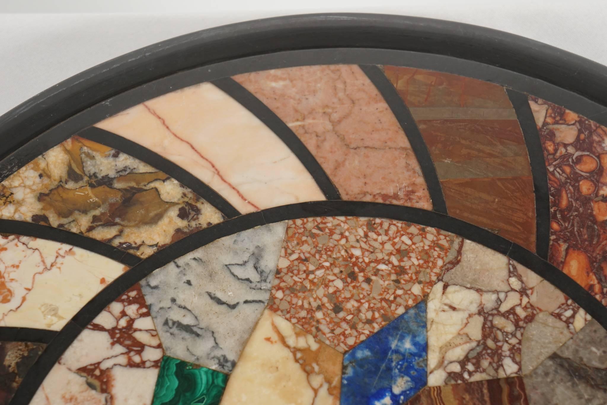 Grand Tour Specimen Marbles Roundel  In Good Condition In Kinderhook, NY