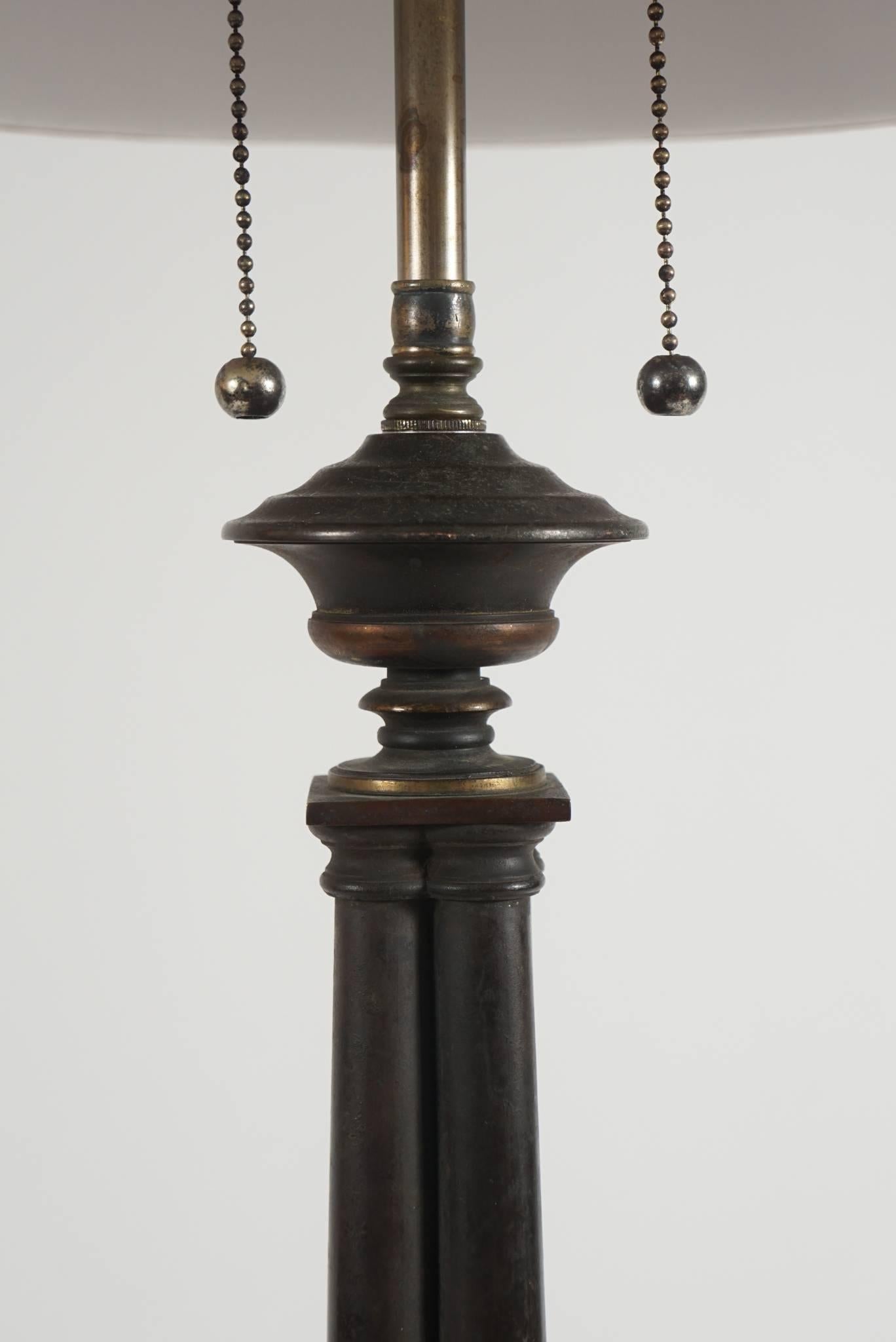 English Bronze Table Lamp, Thomas Messenger and Sons, England, circa 1830