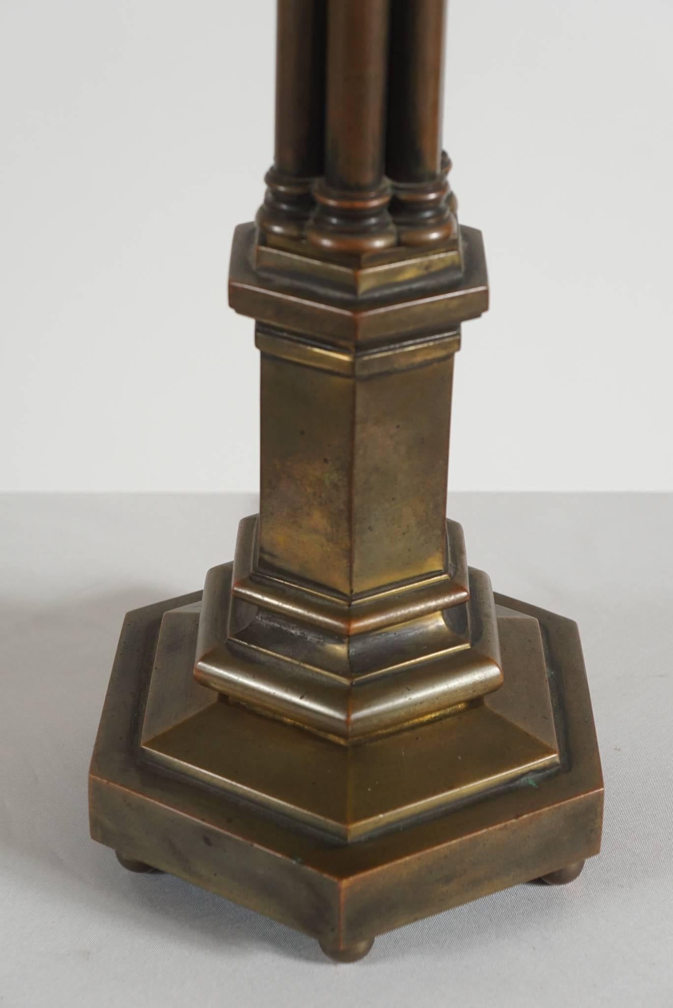 19th Century Henry N. Hooper & Company Bronze Table Lamp, Boston, circa 1840