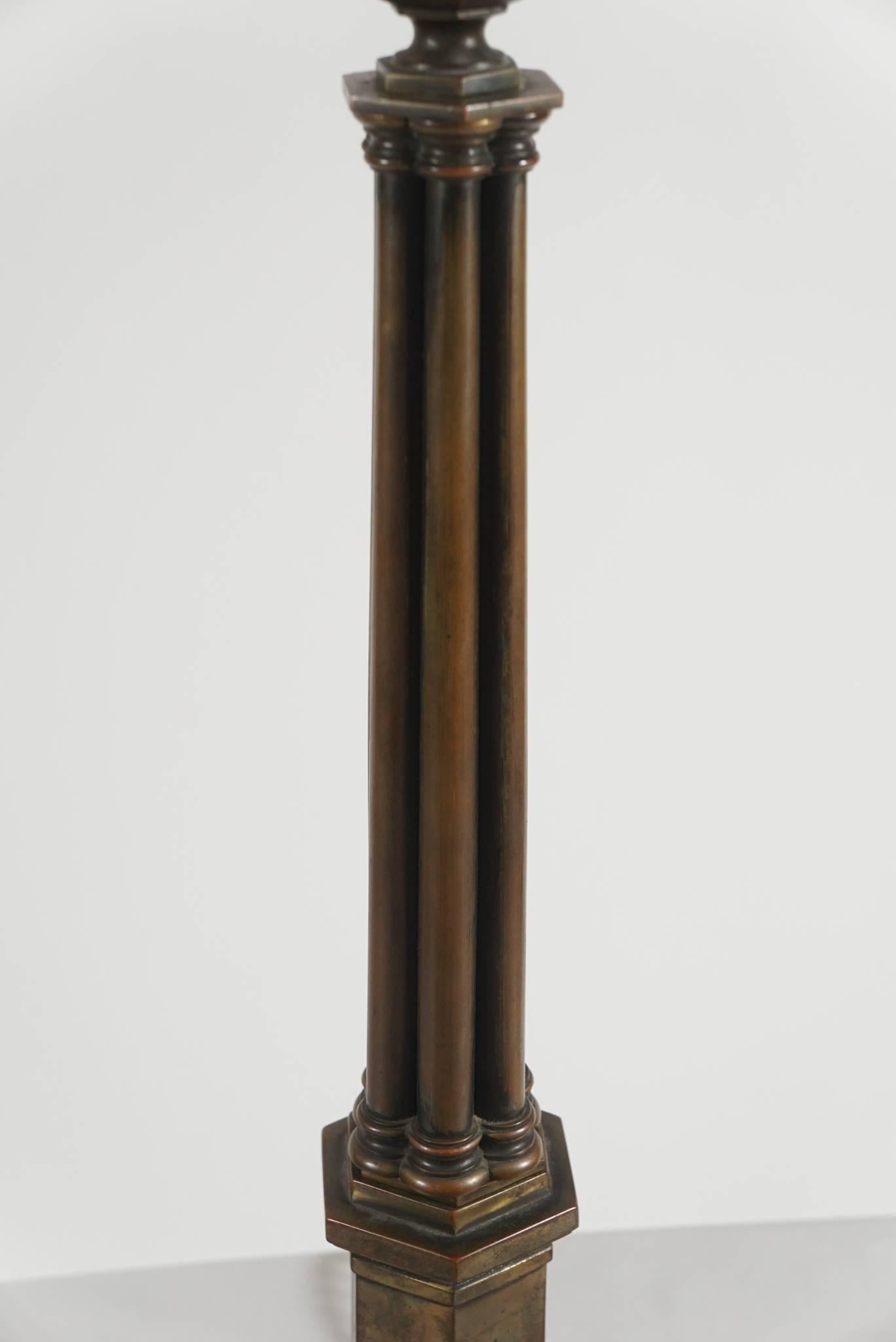 Henry N. Hooper & Company Bronze Table Lamp, Boston, circa 1840 In Good Condition In Kinderhook, NY