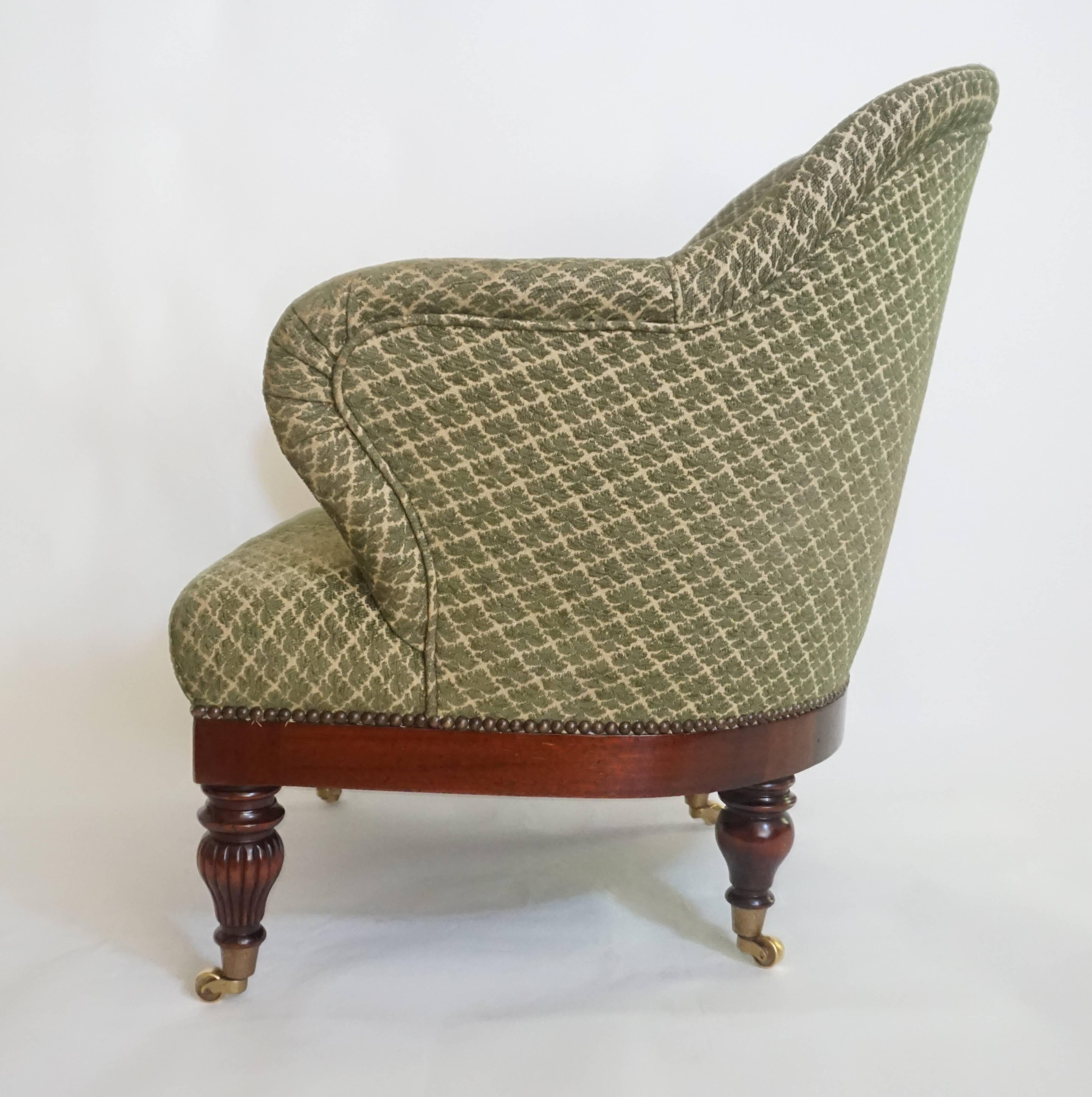 English Regency Style Tub or Club Chair Attributed to Howard and Sons 1