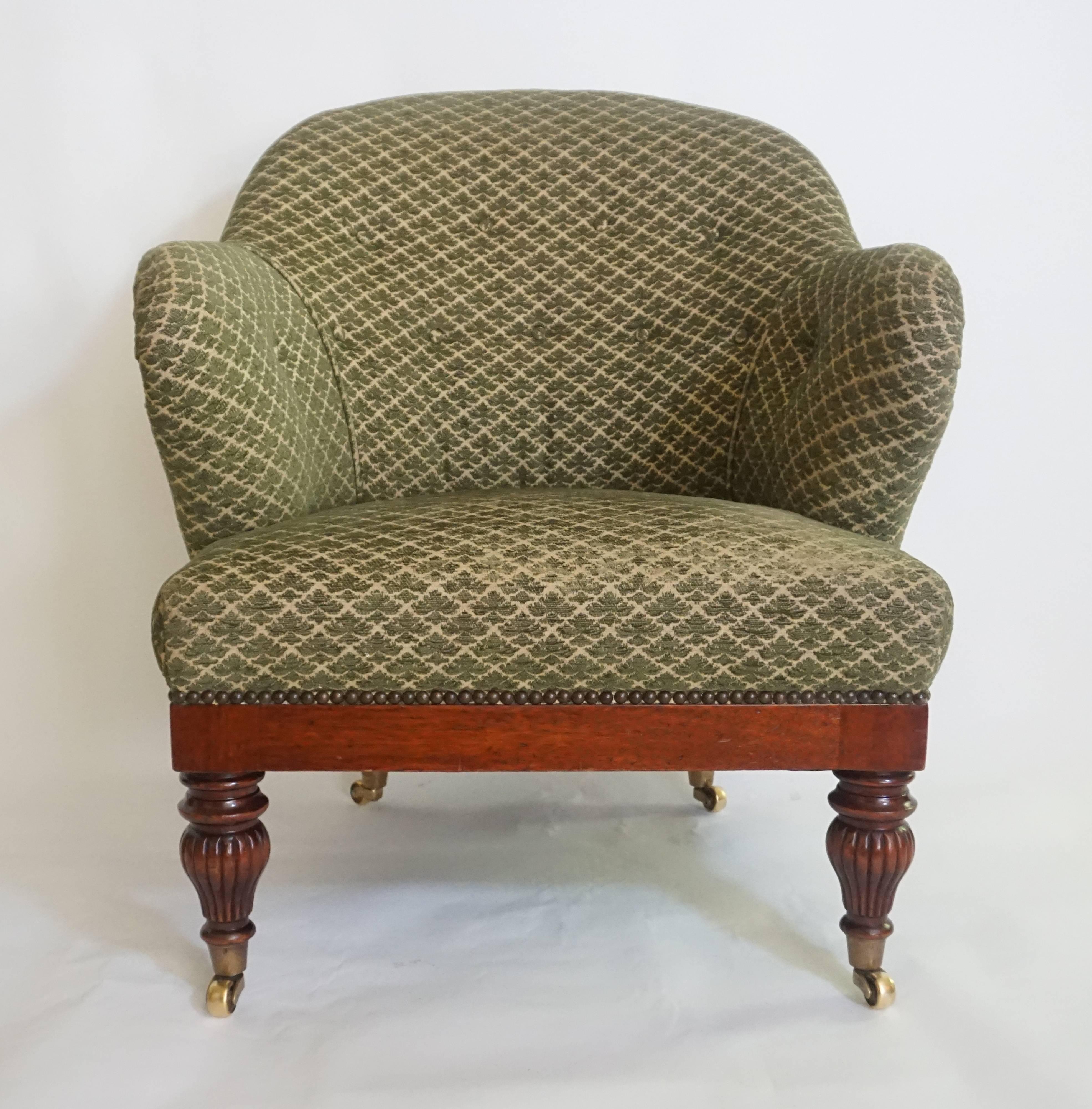English Regency Style Tub or Club Chair Attributed to Howard and Sons 2