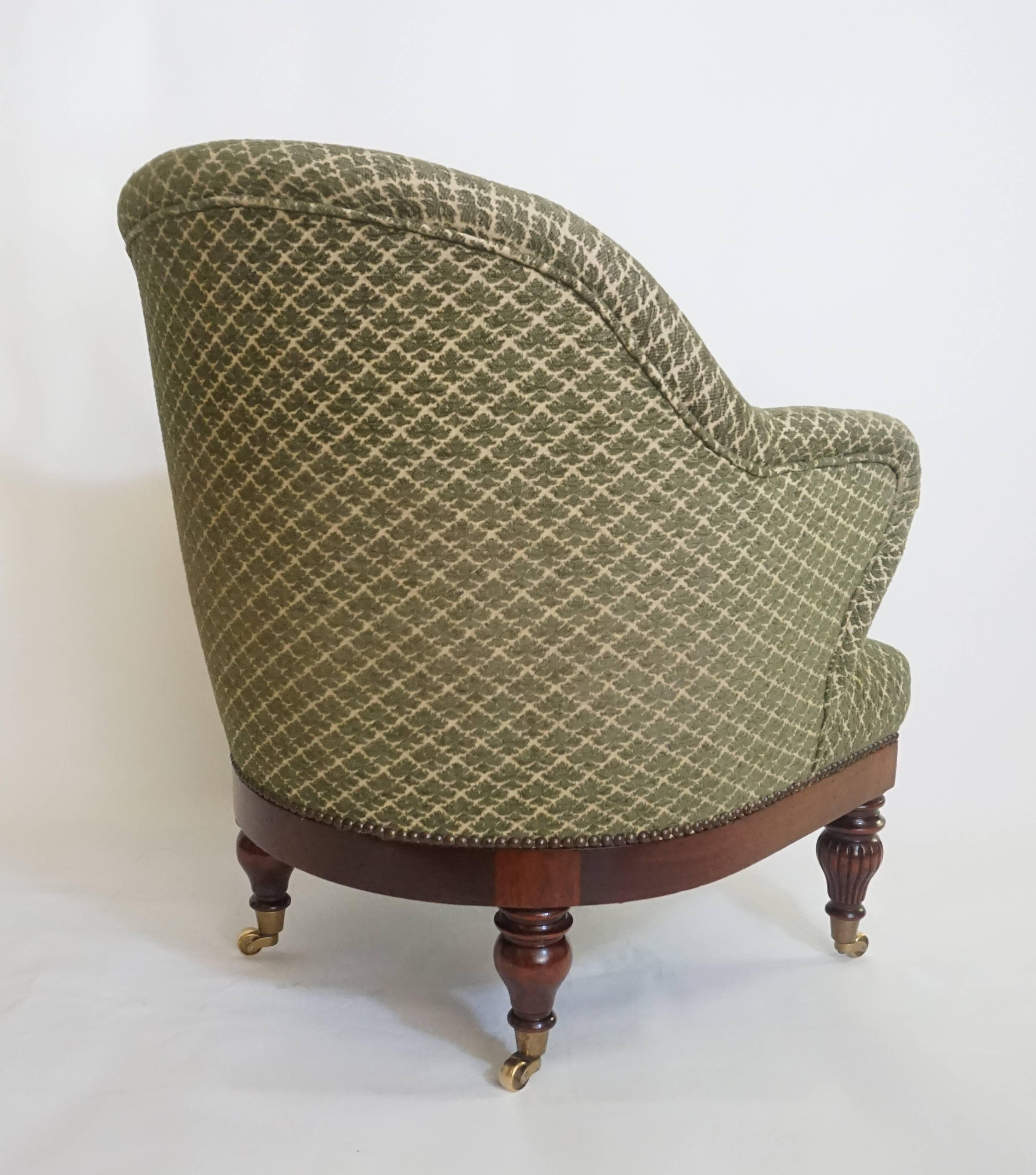 English Regency Style Tub or Club Chair Attributed to Howard and Sons 4
