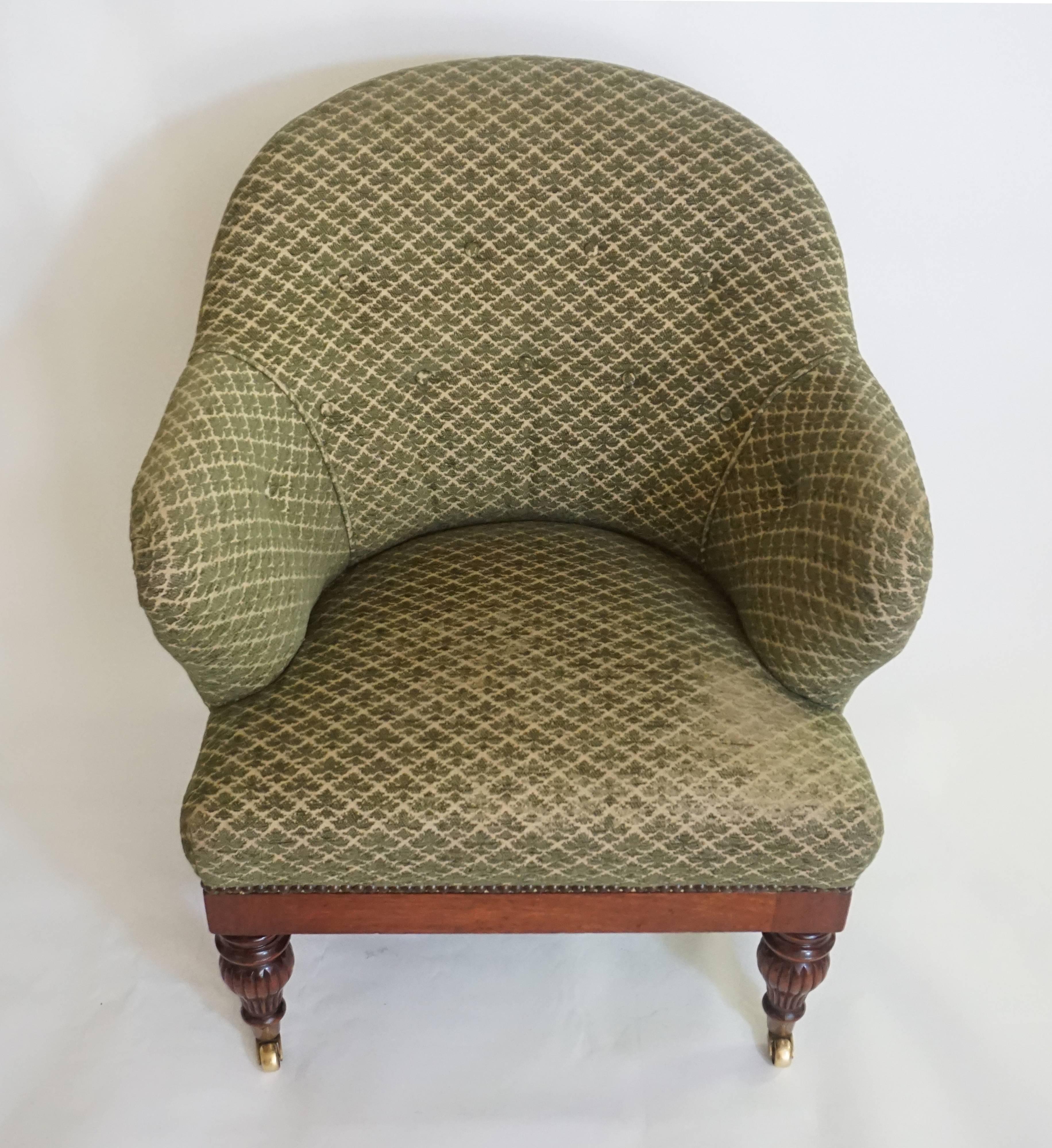 English Regency Style Tub or Club Chair Attributed to Howard and Sons 3