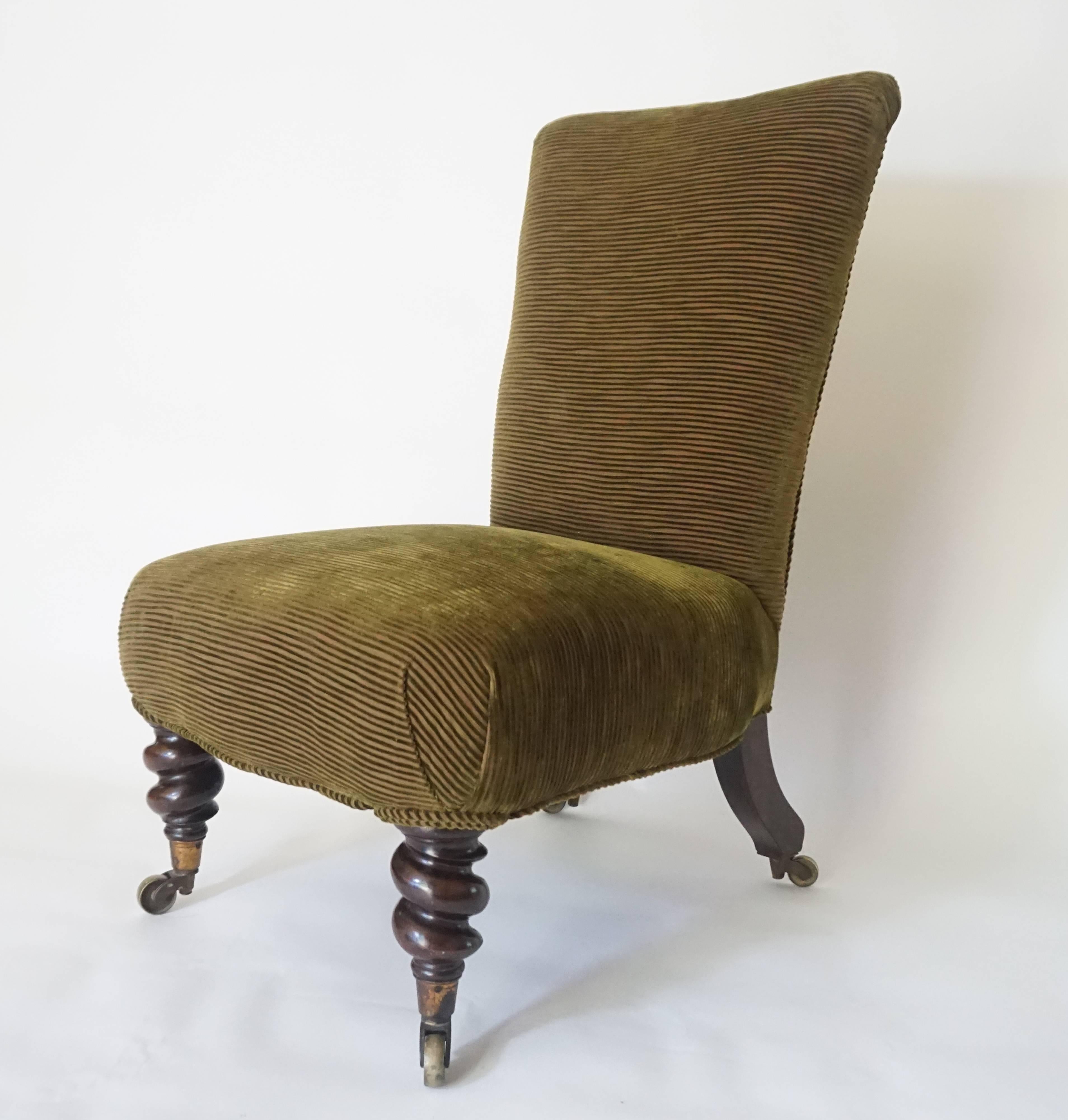 English Rosewood Slipper Chair, England, circa 1840 For Sale