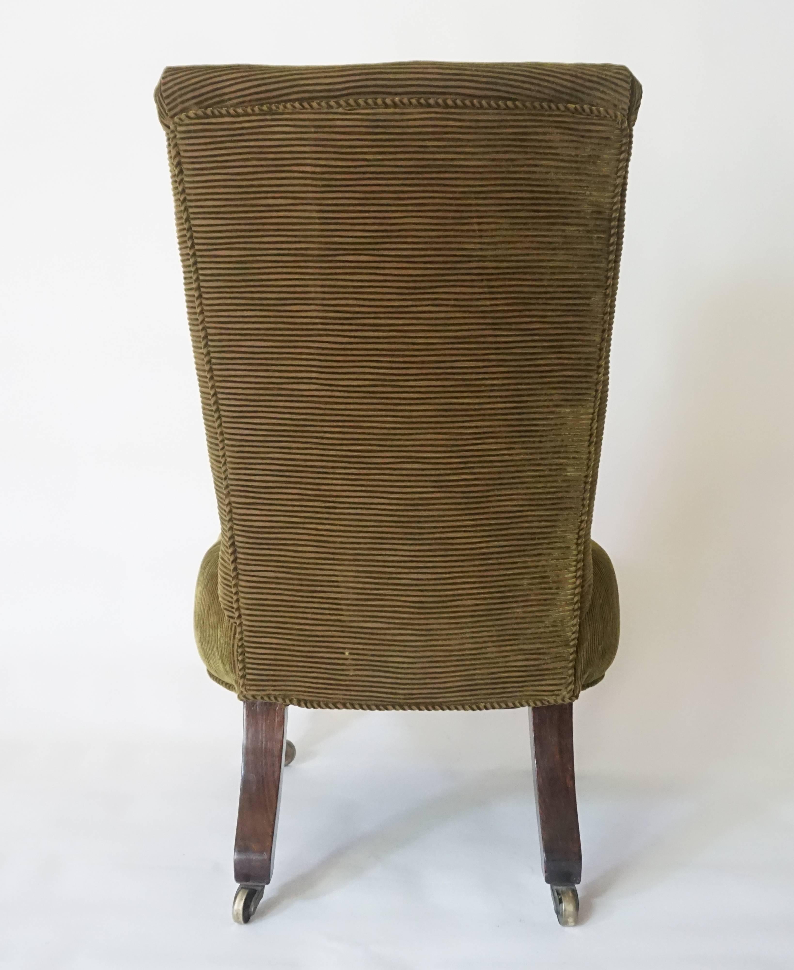 Rosewood Slipper Chair, England, circa 1840 In Good Condition For Sale In Kinderhook, NY
