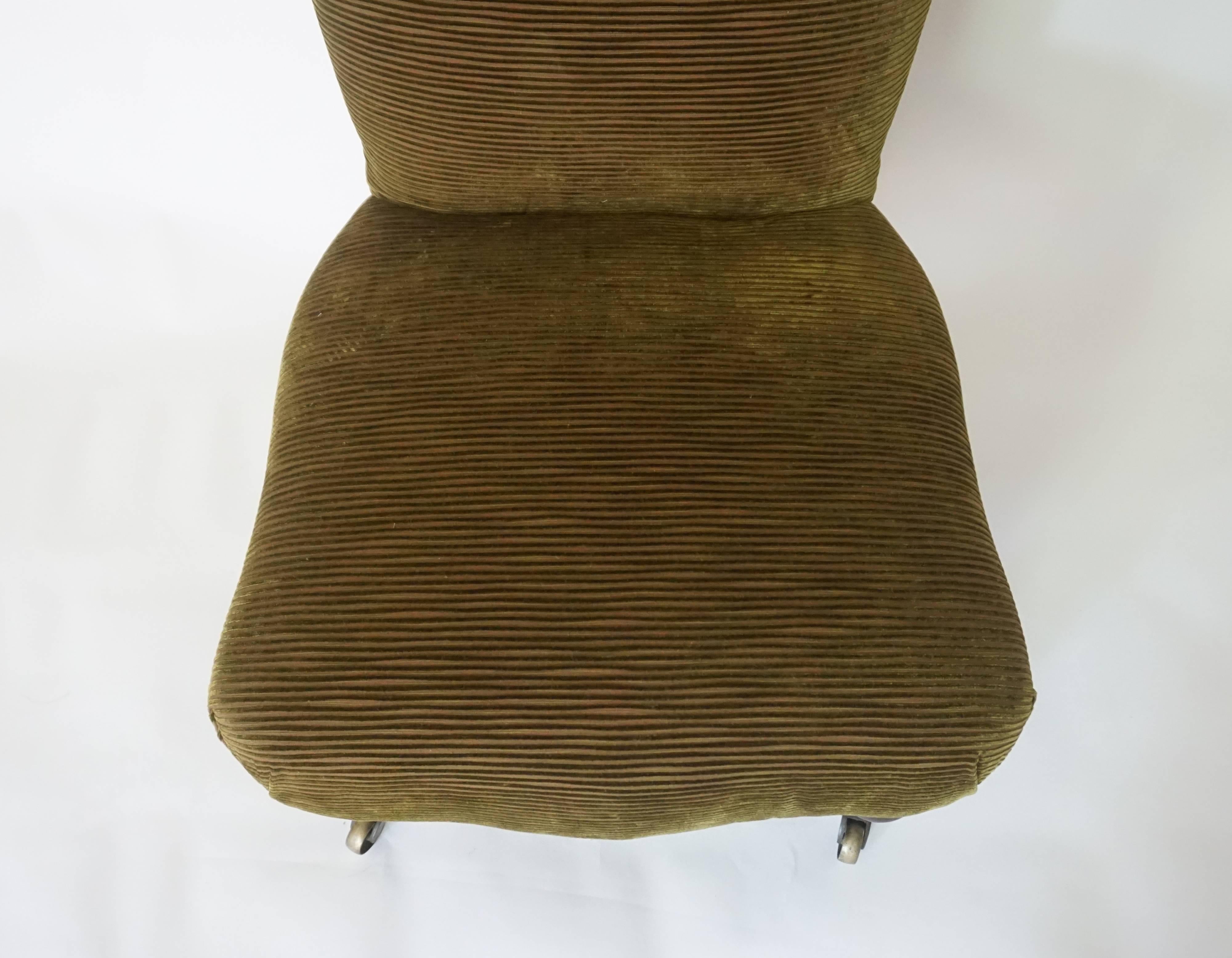 Brass Rosewood Slipper Chair, England, circa 1840 For Sale