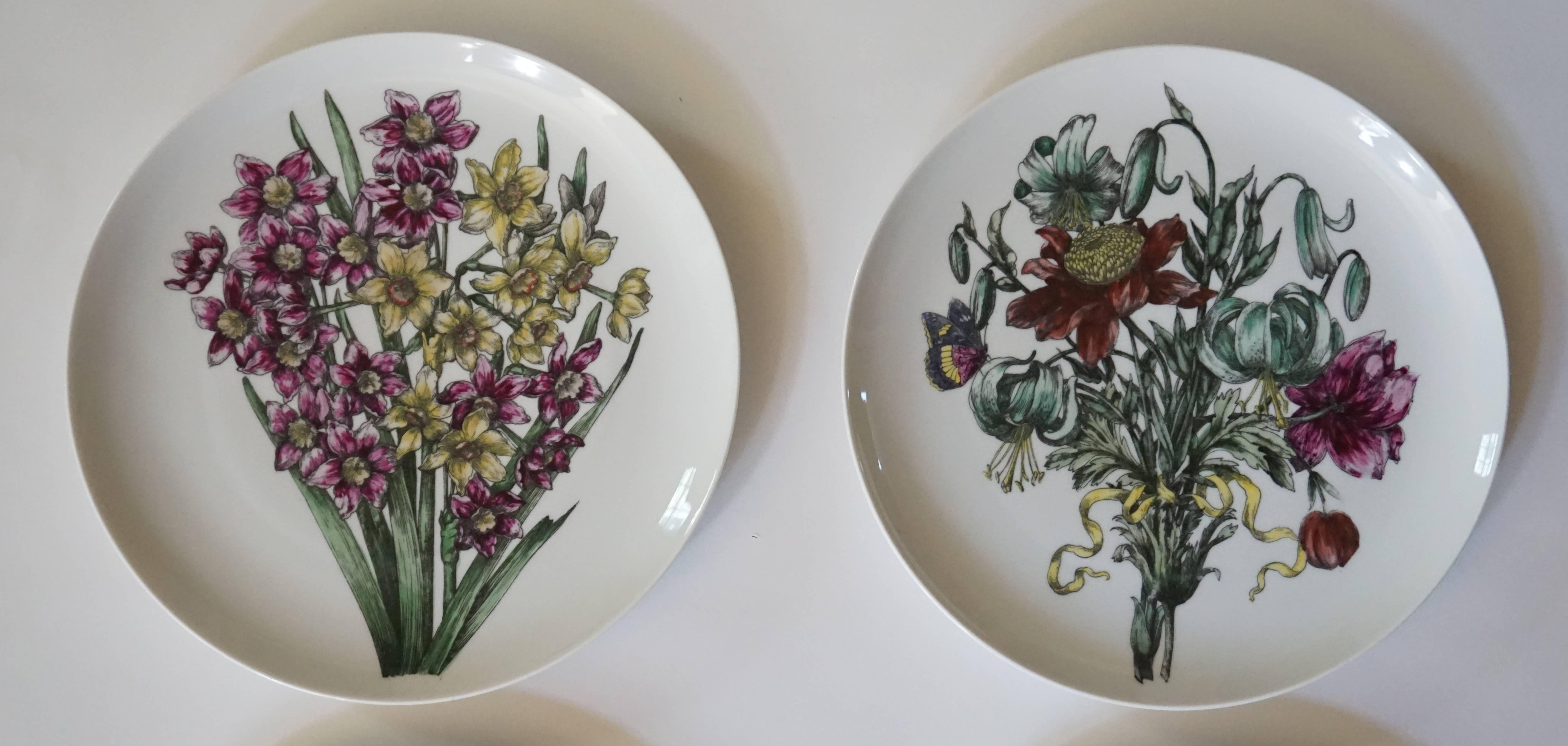 fiori porcelain dinner plate set