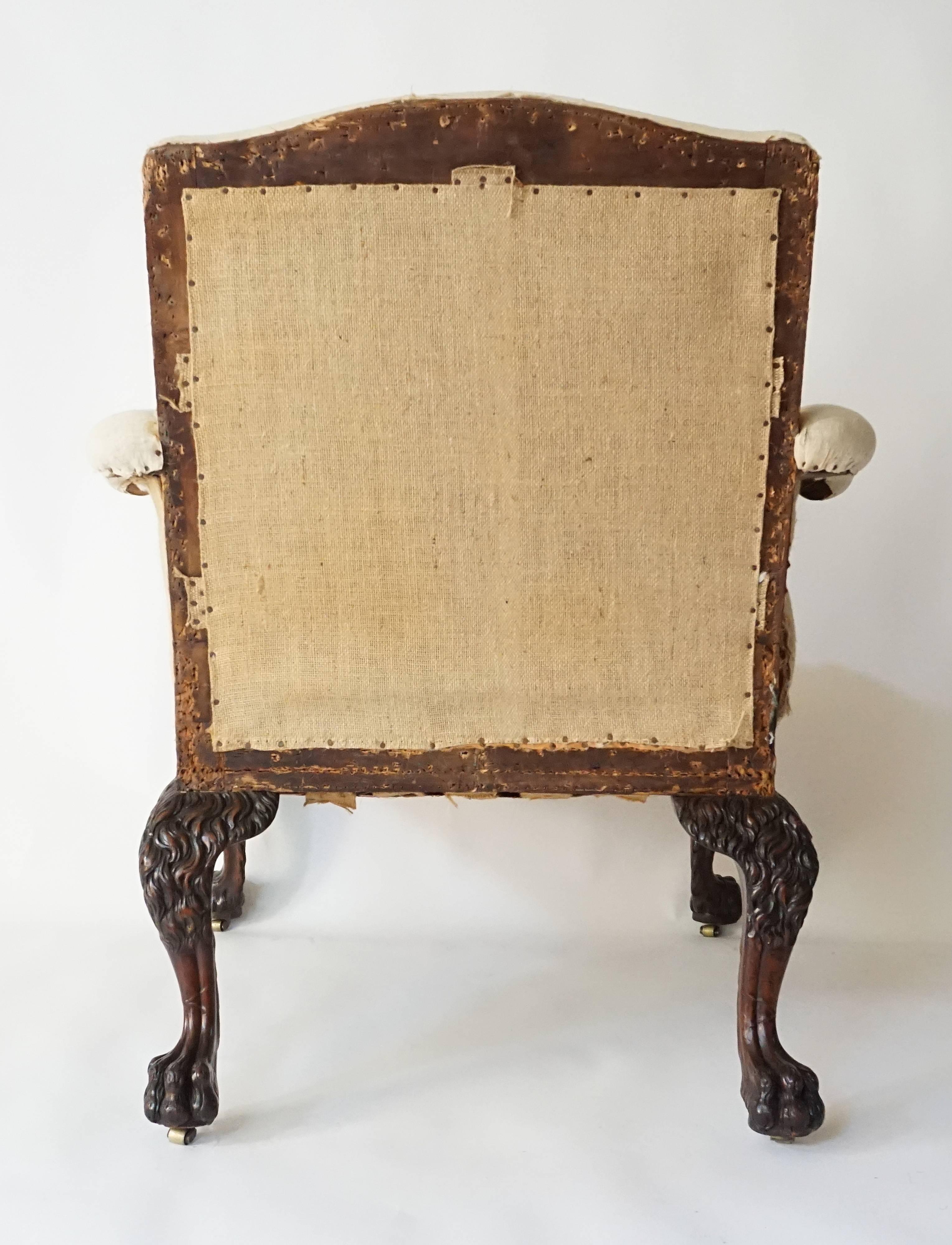 Carved George II Style Armchair by Lenygon & Company