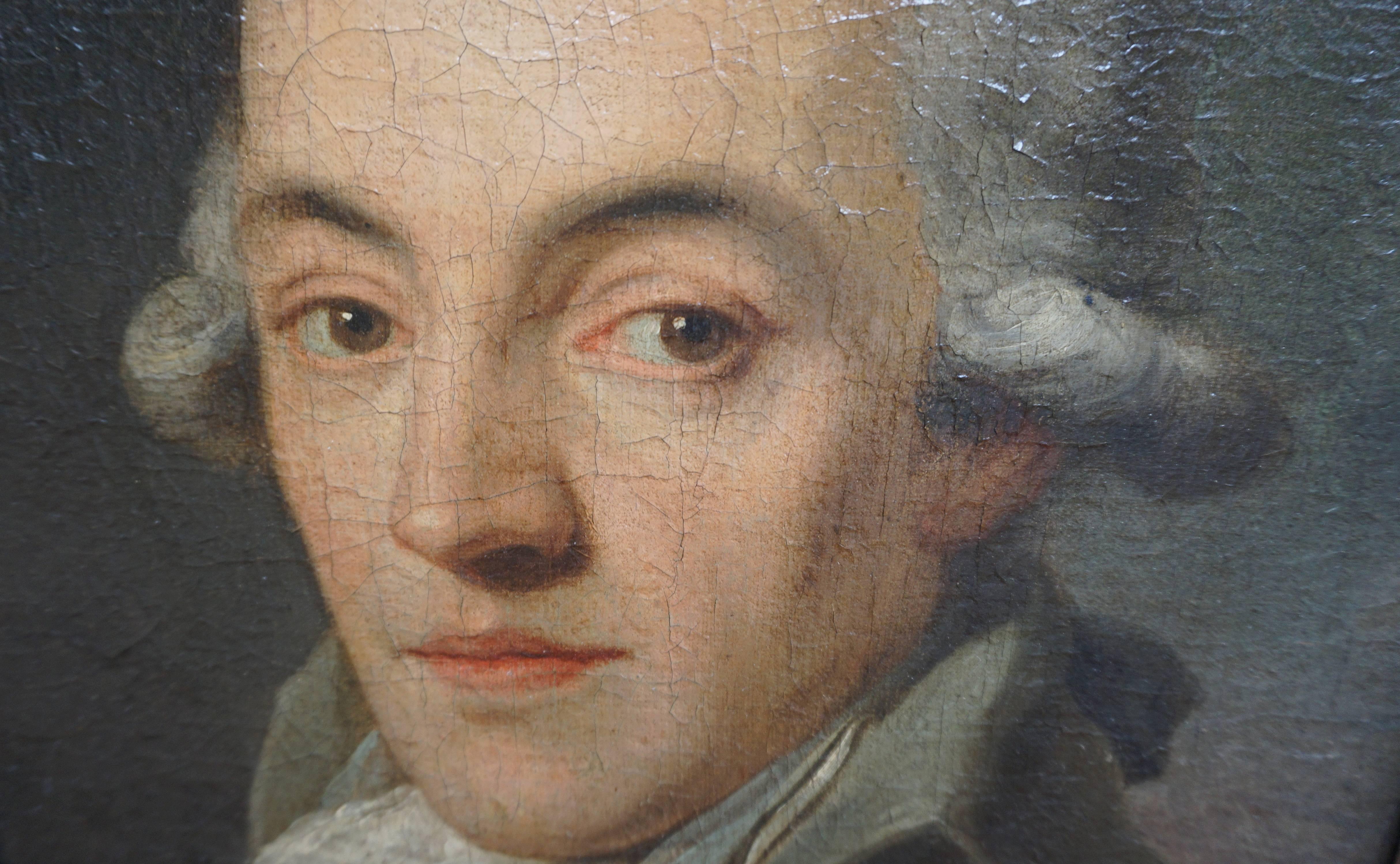 Autrichien Portrait d'un gentleman à perruque, Prague, vers 1780 en vente