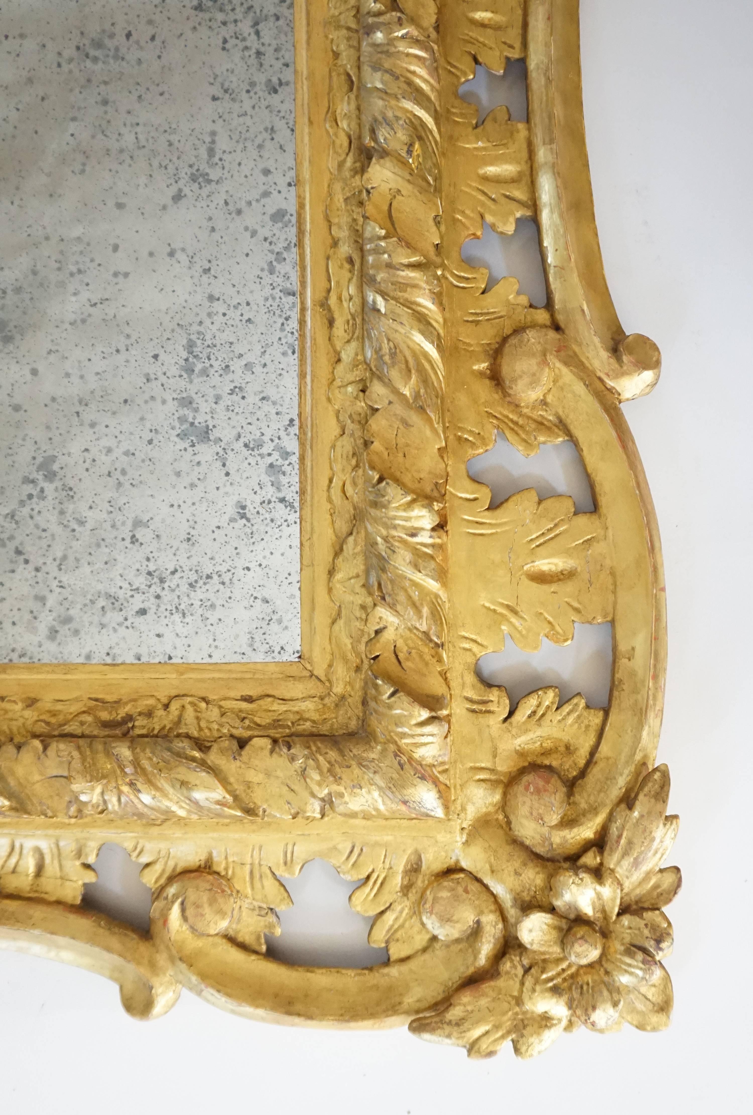 George II Rococo Style Mirror, England, circa 1830 In Good Condition In Kinderhook, NY