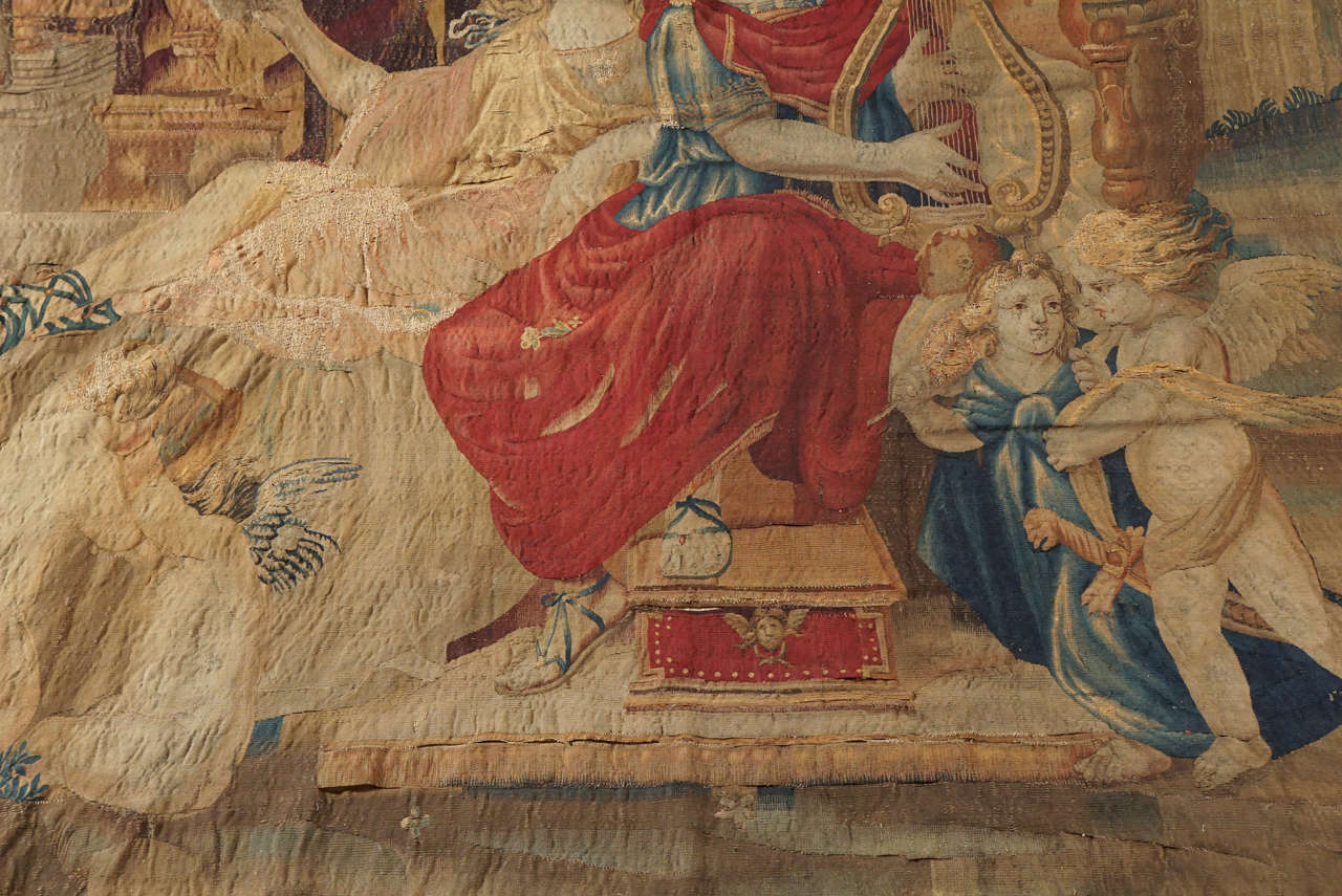 French Beauvais Mythological Tapestry of Orpheus and Eurydice, France, circa 1710