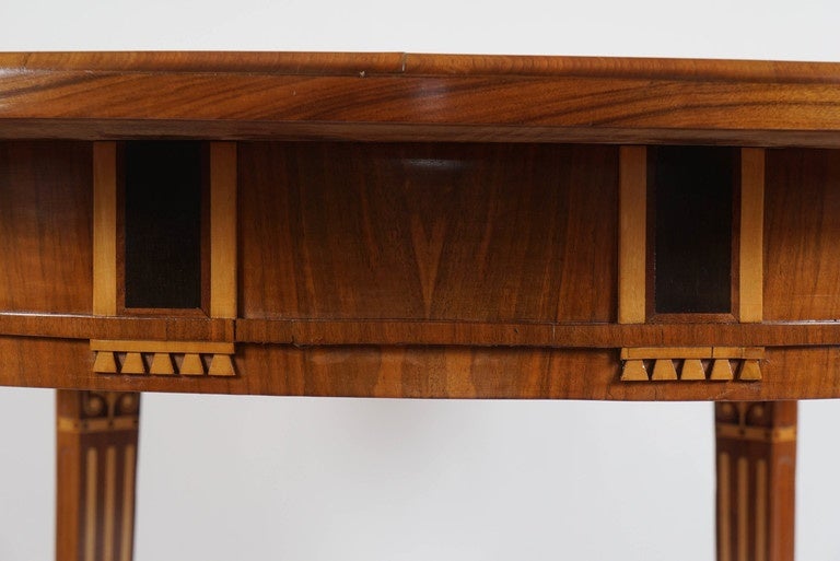 Mid-20th Century Swedish Grace Parquetry and Marquetry Center Table, circa 1930