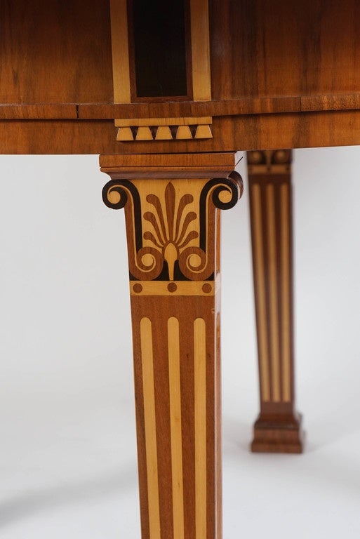 Swedish Grace Parquetry and Marquetry Center Table, circa 1930 1